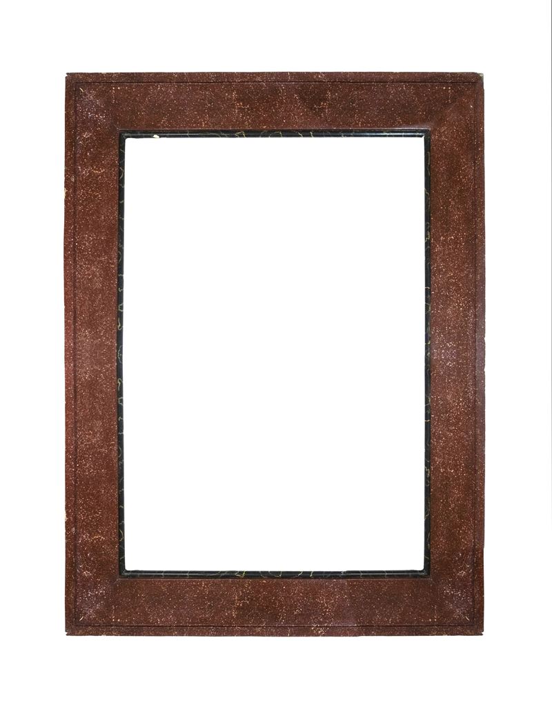 °CORNICE IN LEGNO DECORATO A FINTO PORFIDO