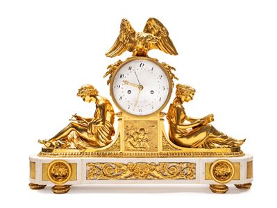 Pirotecnica del bronzo, Pendola Luigi XVI “Studio e Filosofia”, Francia fine XVIII secolo