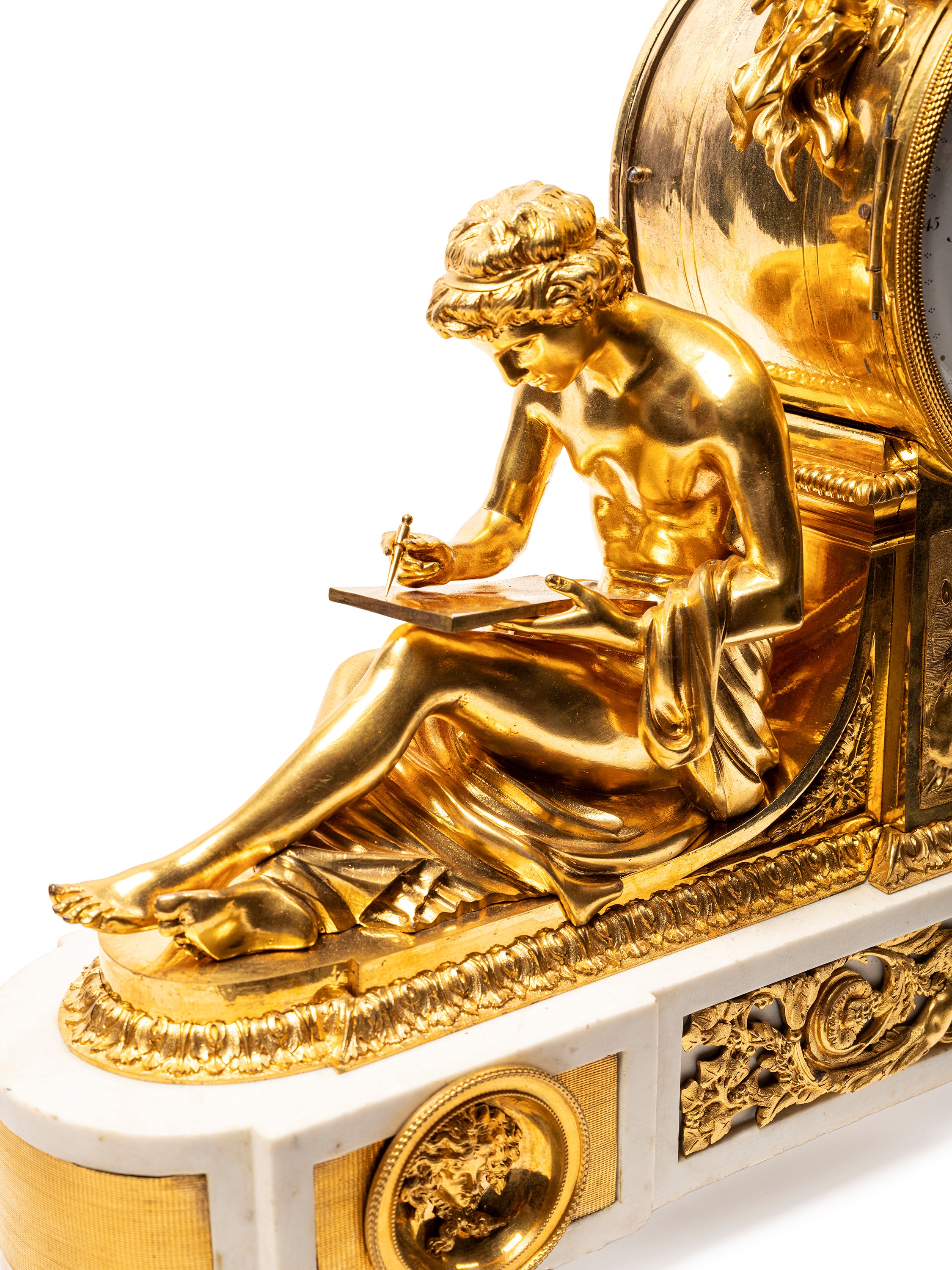 Pirotecnica del bronzo, Pendola Luigi XVI “Studio e Filosofia”, Francia fine XVIII secolo