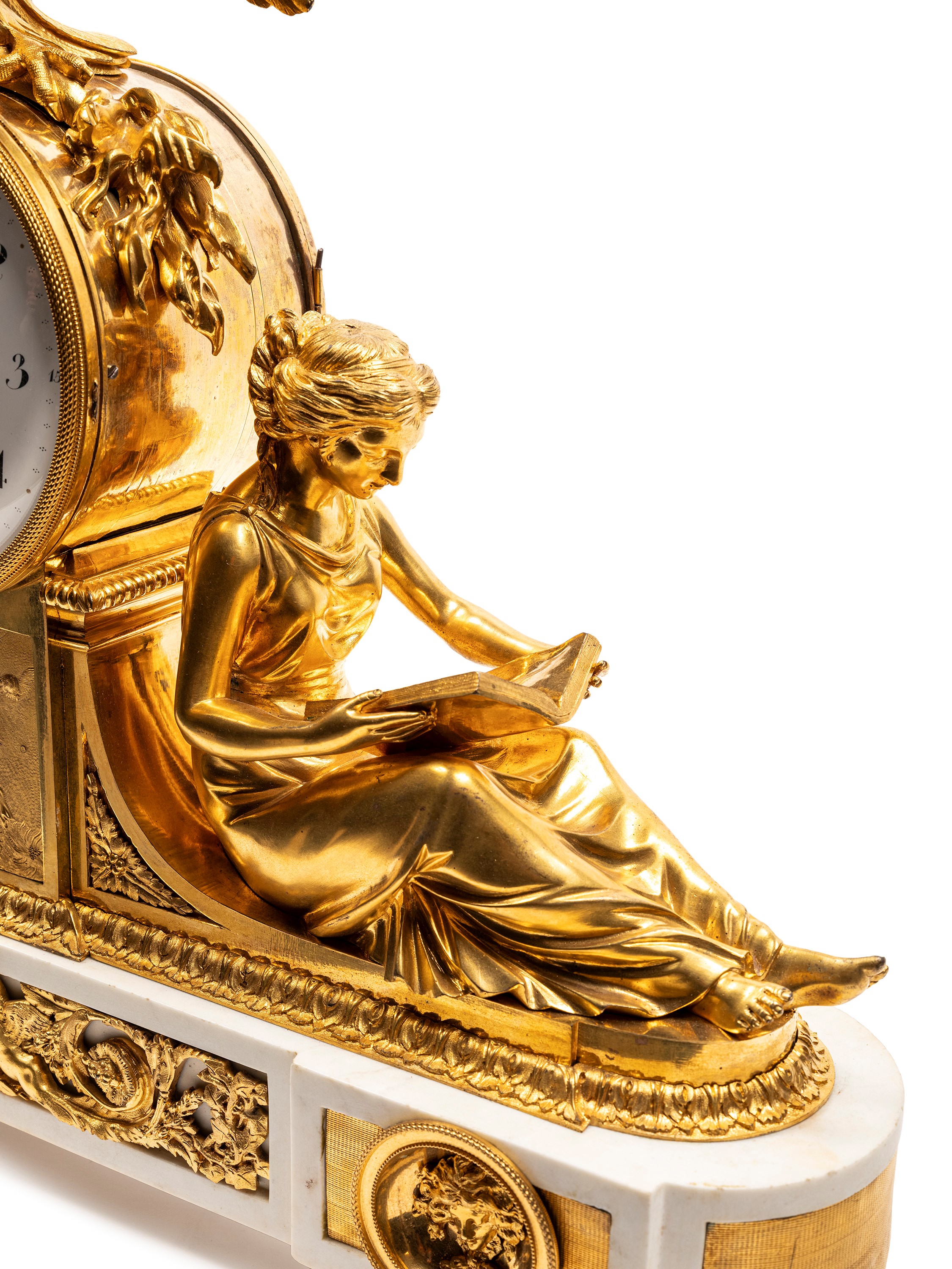Pirotecnica del bronzo, Pendola Luigi XVI “Studio e Filosofia”, Francia fine XVIII secolo