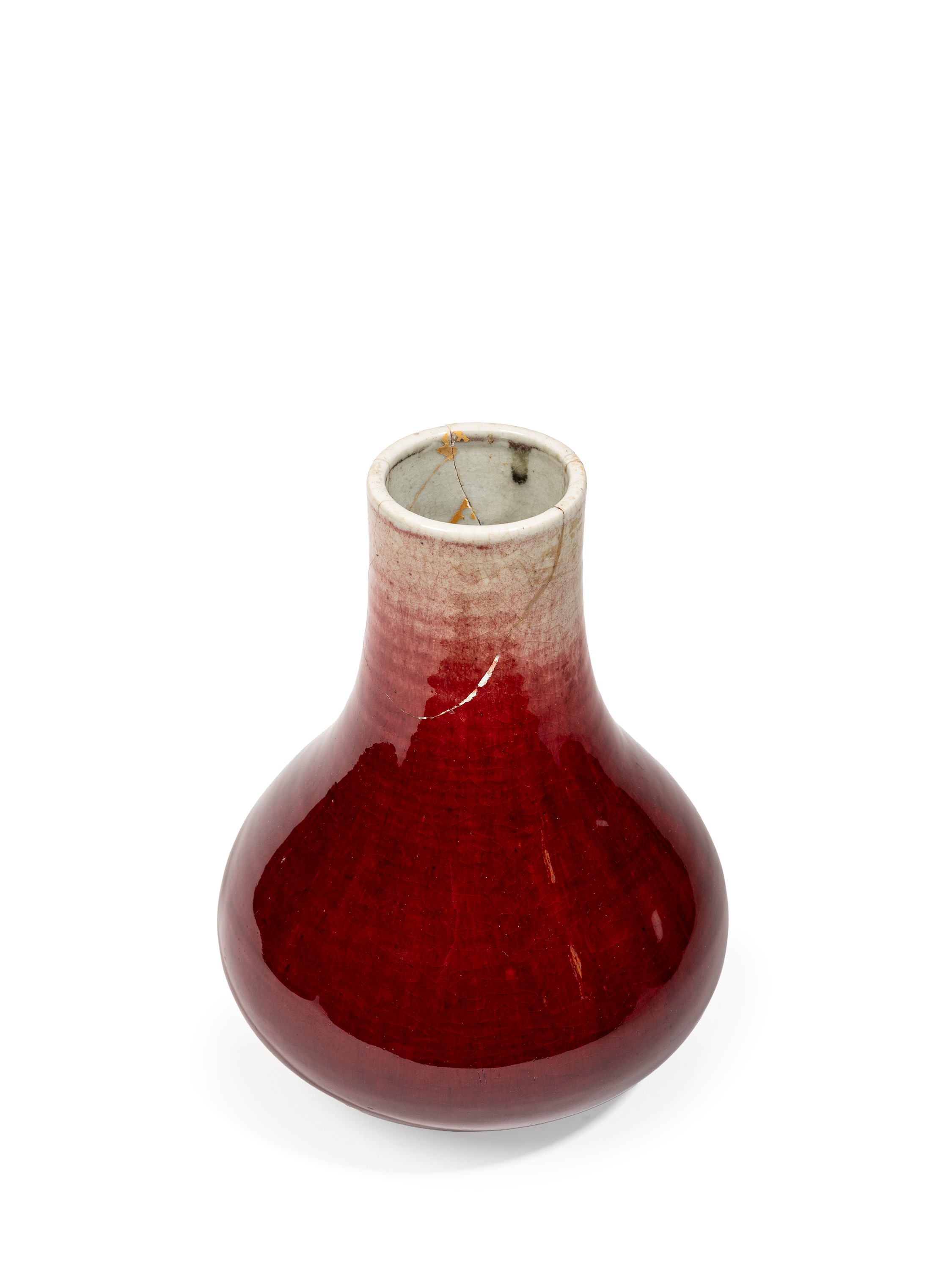 VASO IN PORCELLANA MONOCROMA SANGUE DI BUE