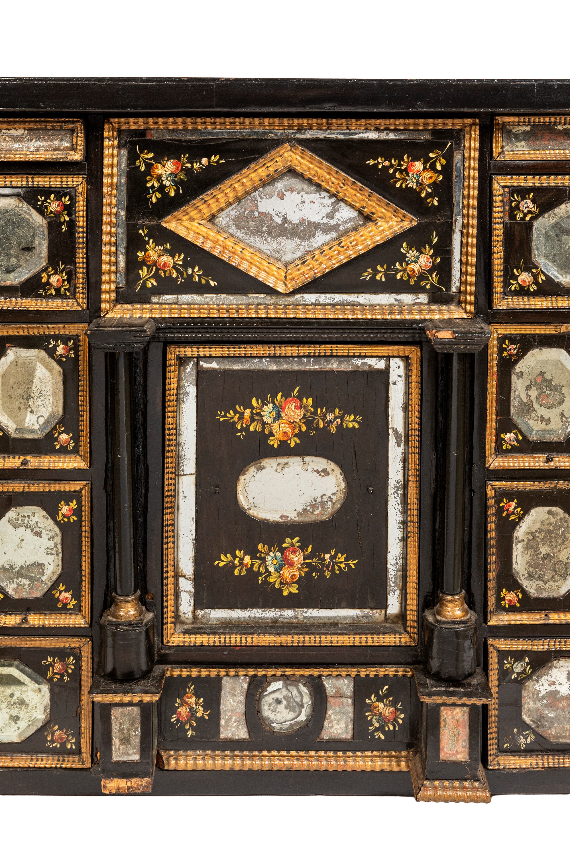 Stipo monetòiere, legno ebanizzato, XVII secolo