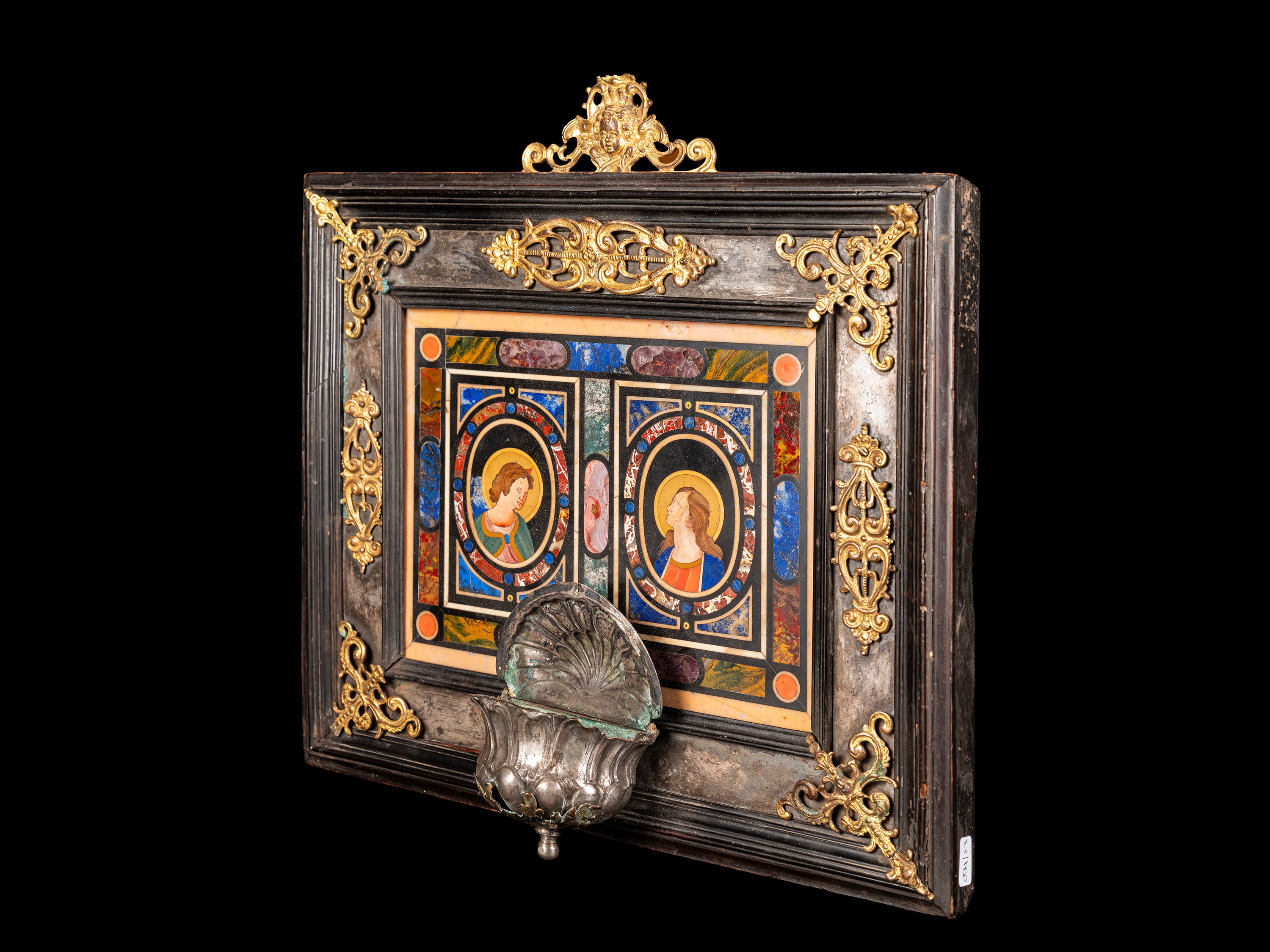 Pietre dure e marmi policromi, Composizione raffigurante San Michele Arcangelo e la Vergine (Fire...