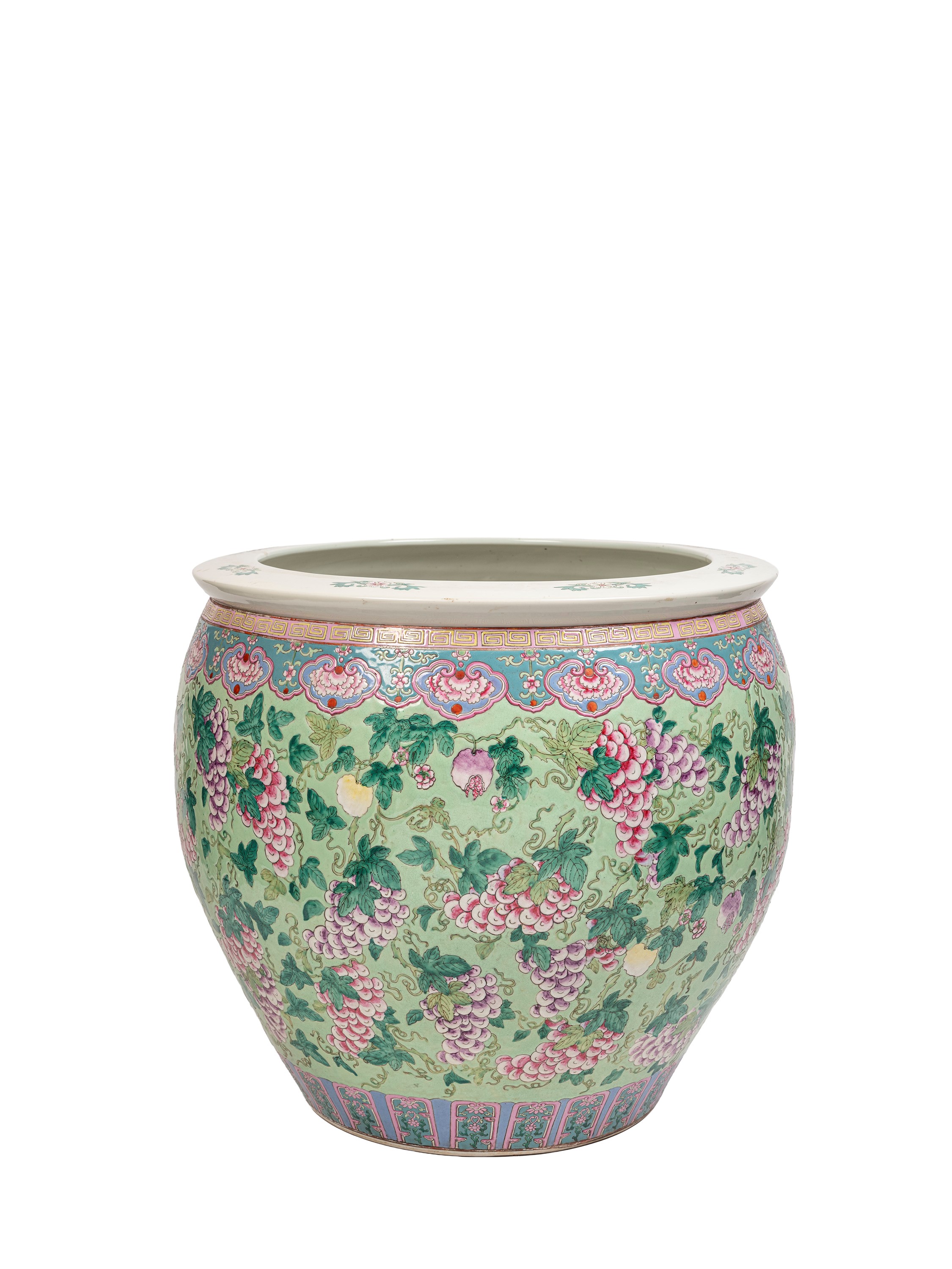 CACHEPOT IN PORCELLANA FAMIGLIA ROSA