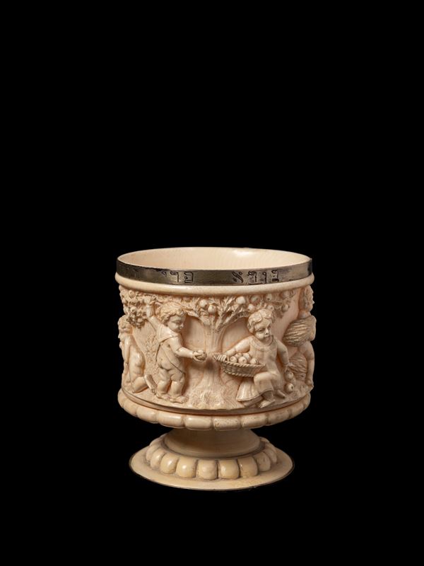 ☼COPPA IN AVORIO E ARGENTO