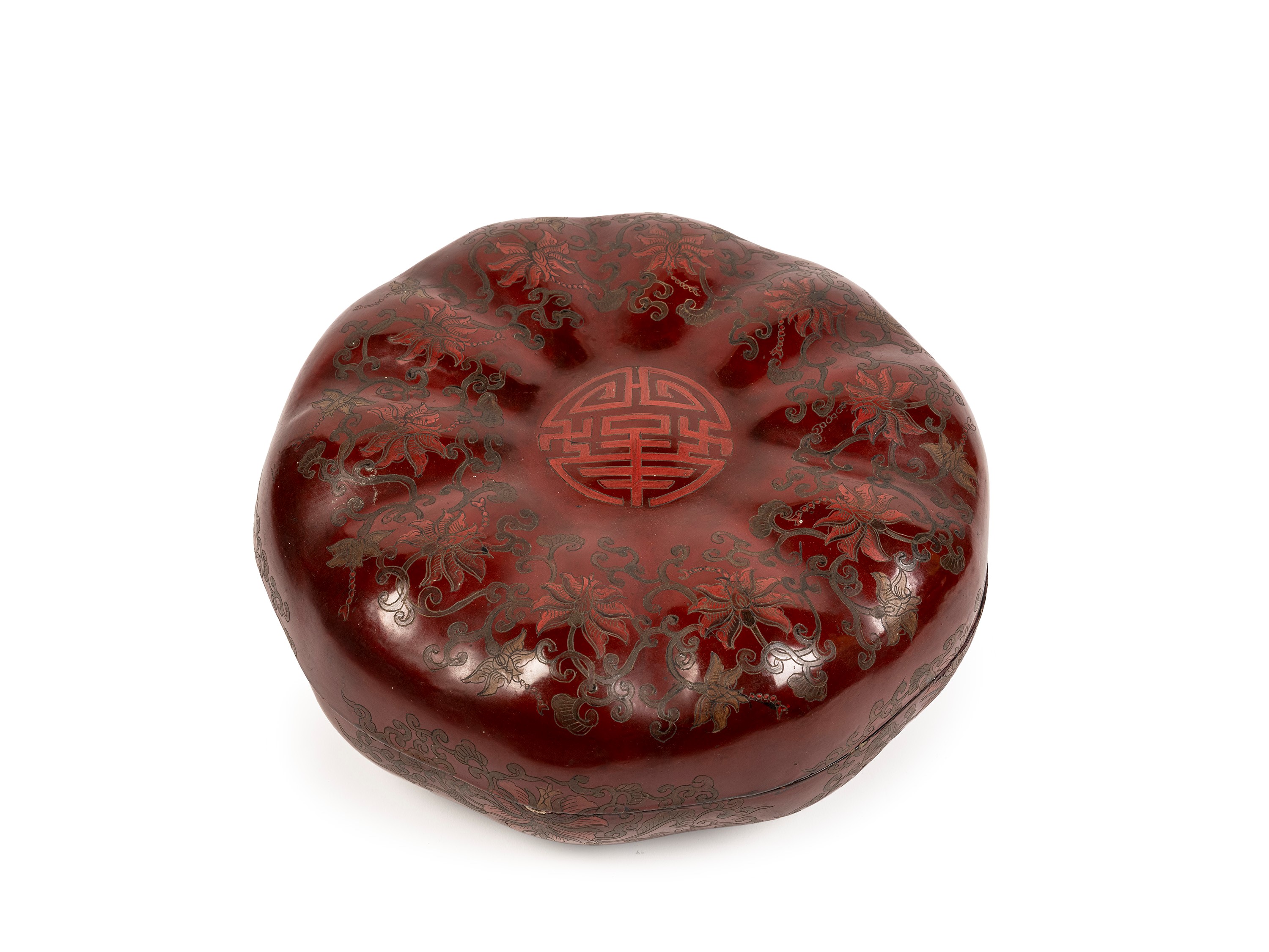 Grande scatola in lacca rossa, Cina, XIX secolo