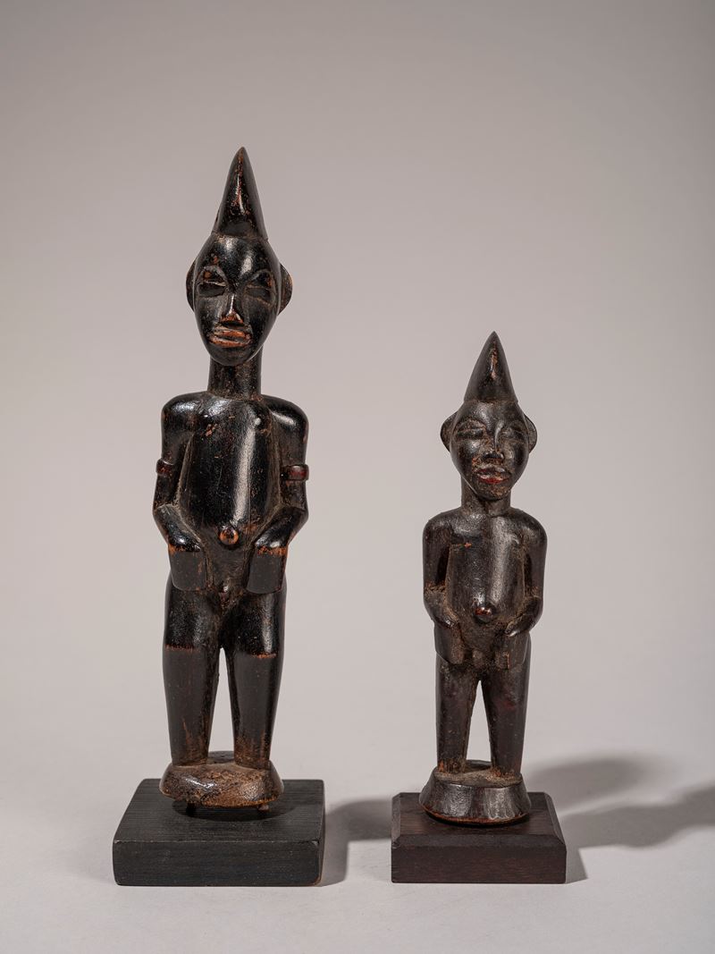 LOTTO COMPOSTO DA DUE SCULTURE SENUFO