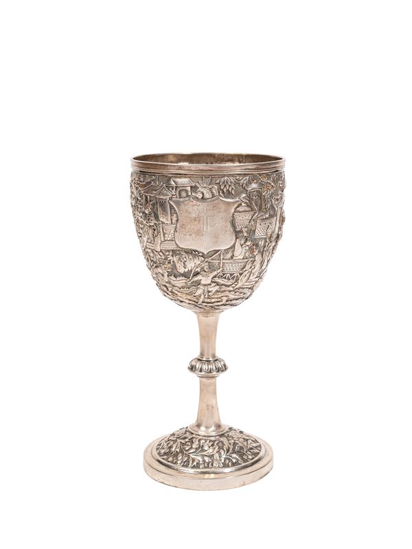 A SILVER STEM-CUP