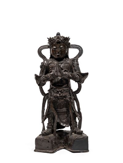 Cina dinastia Ming, Figura in bronzo raffigurante Weituo