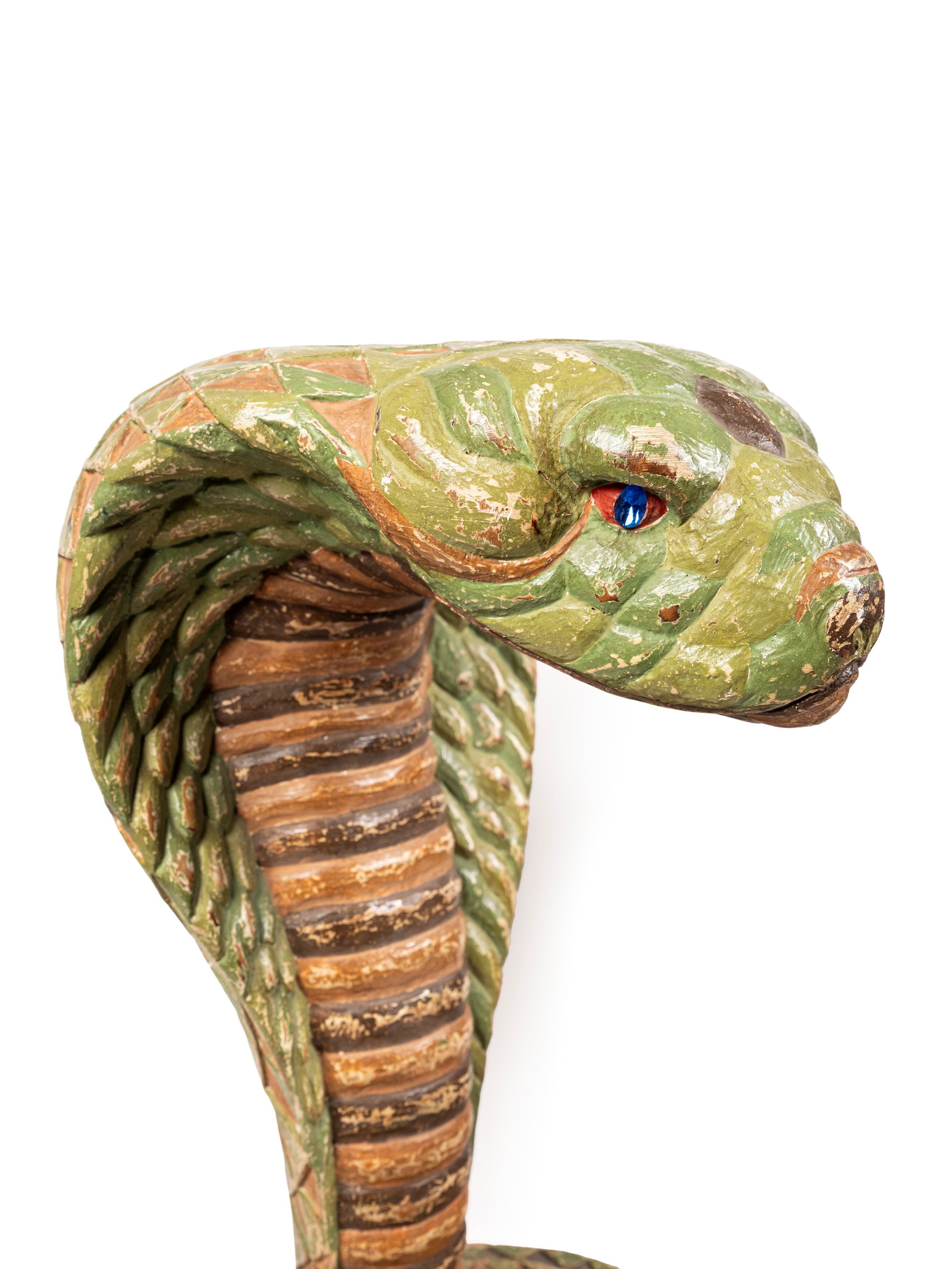 Coppia di Grandi Cobra in Legno Laccato