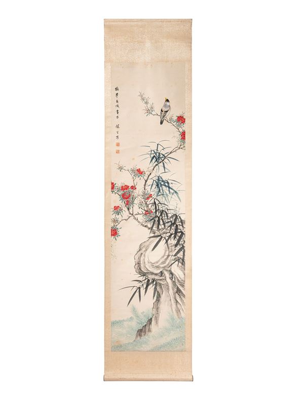 DIPINTO SU CARTA FIRMATO DA LUI SHENGFU