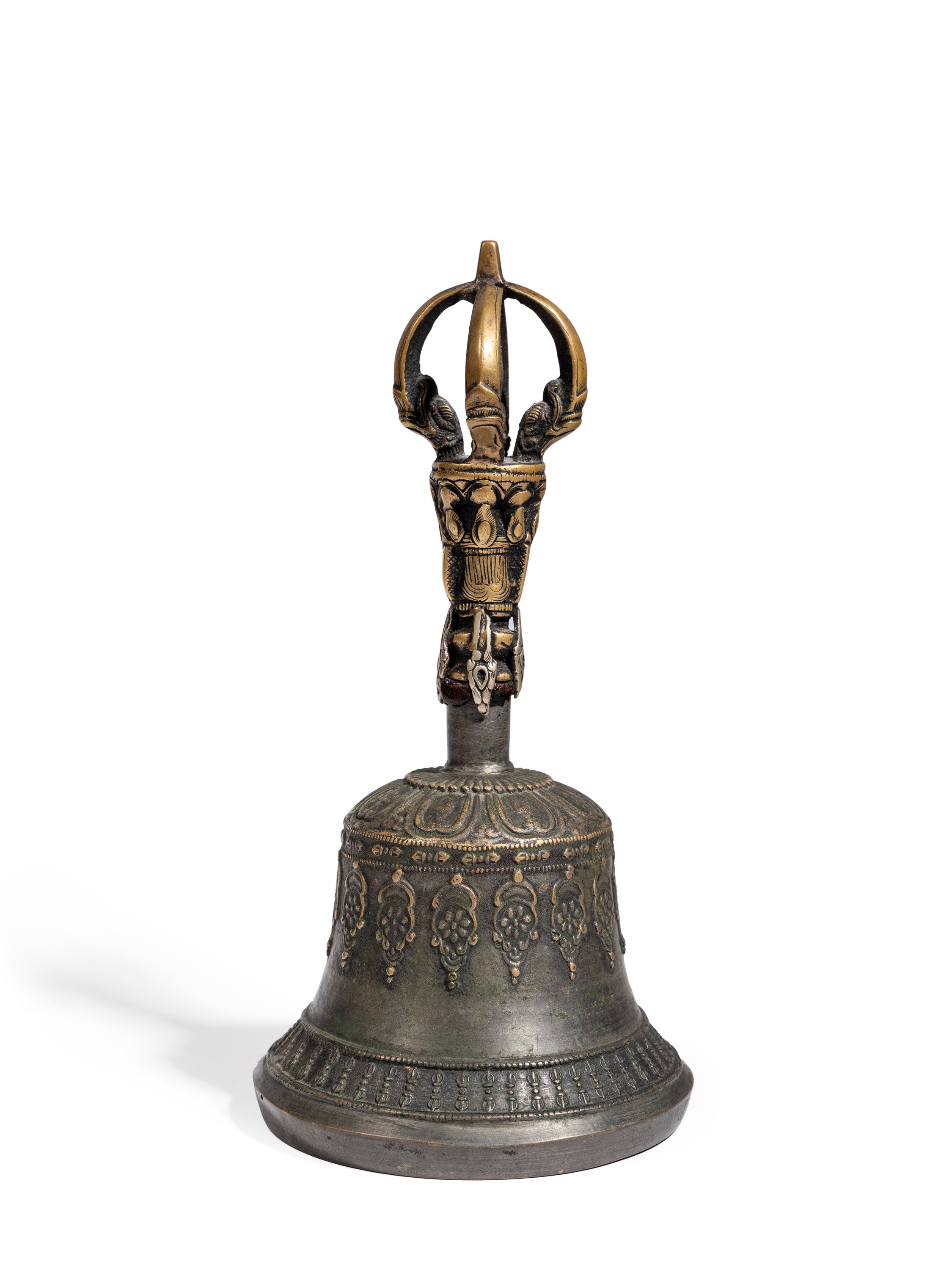 Campana rituale in bronzo, Himalaya, XIX secolo
