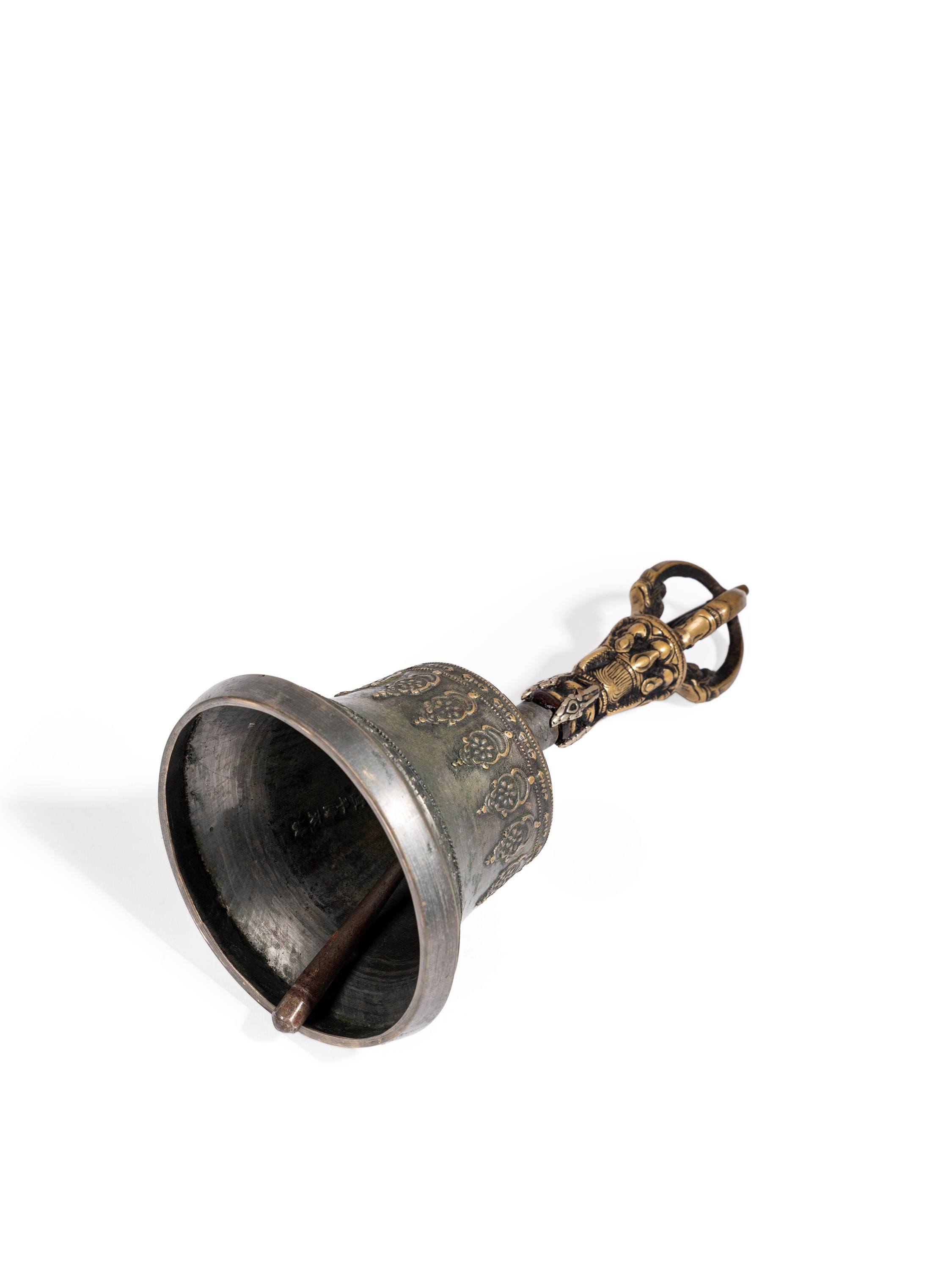 Campana rituale in bronzo, Himalaya, XIX secolo