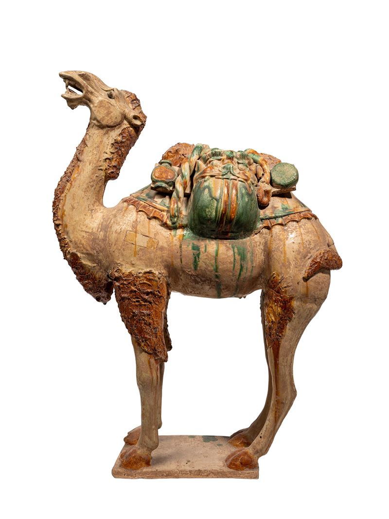 GRANDE FIGURA IN CERAMICA SANCAI
