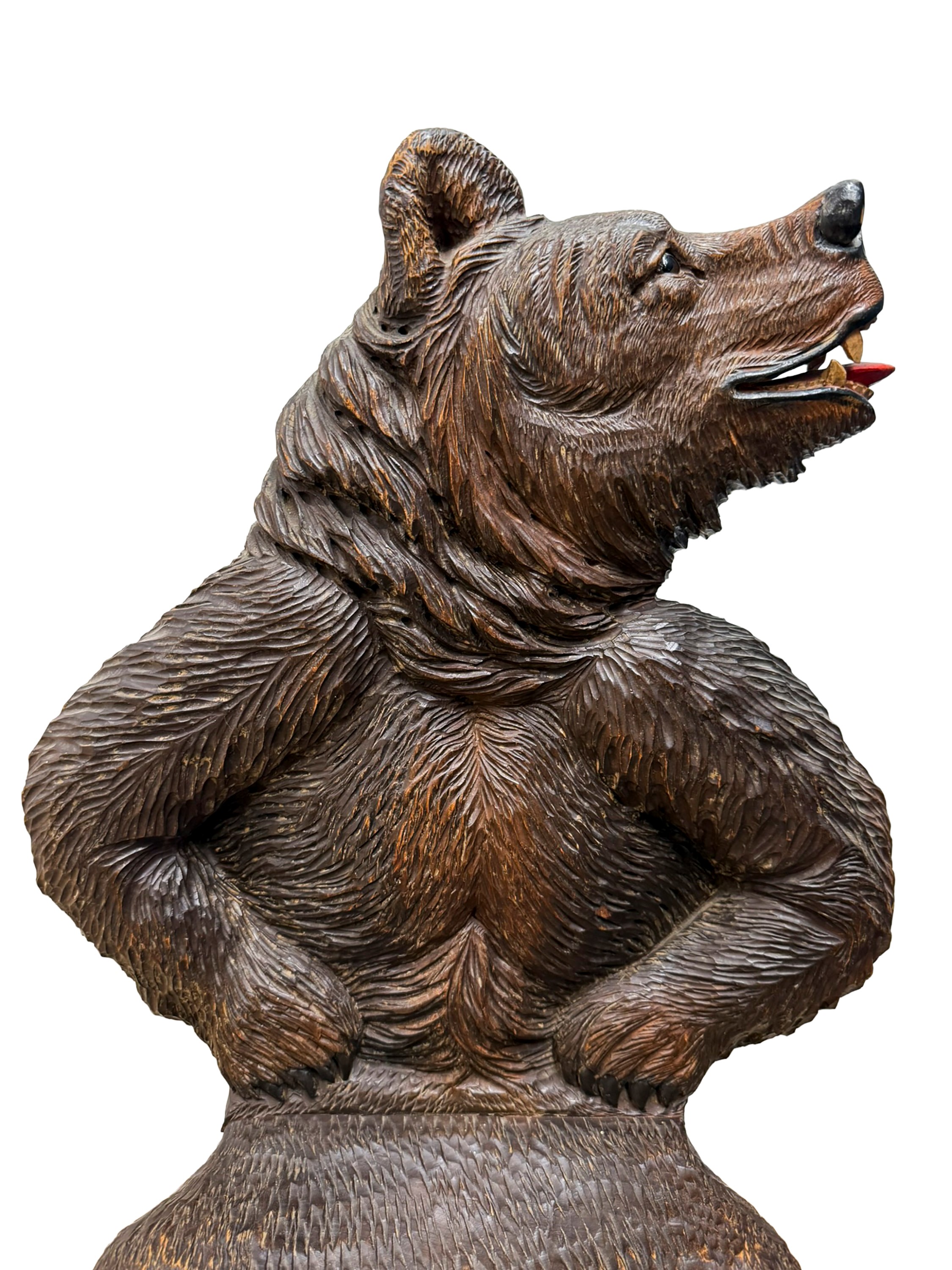 Sedia da corridoio, decorata con figura di orso e imitazione della corteccia, Fine XIX / inizio X...