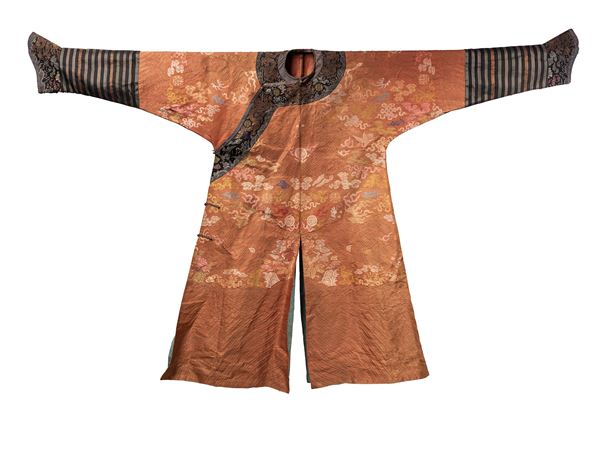 A BROCADE SILK ROBE