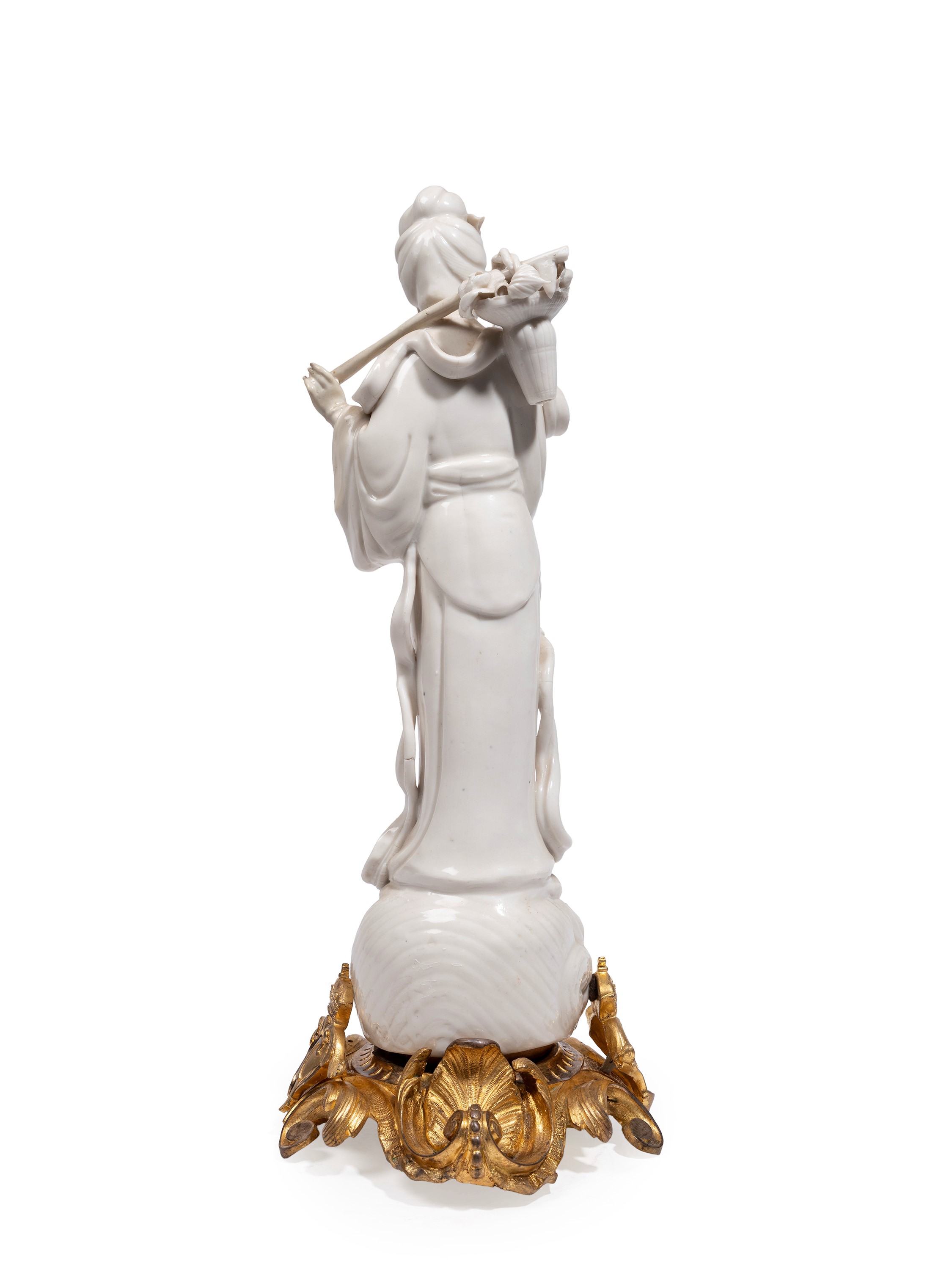 GRANDE FIGURA IN PORCELLANA BIANCA DI CINA