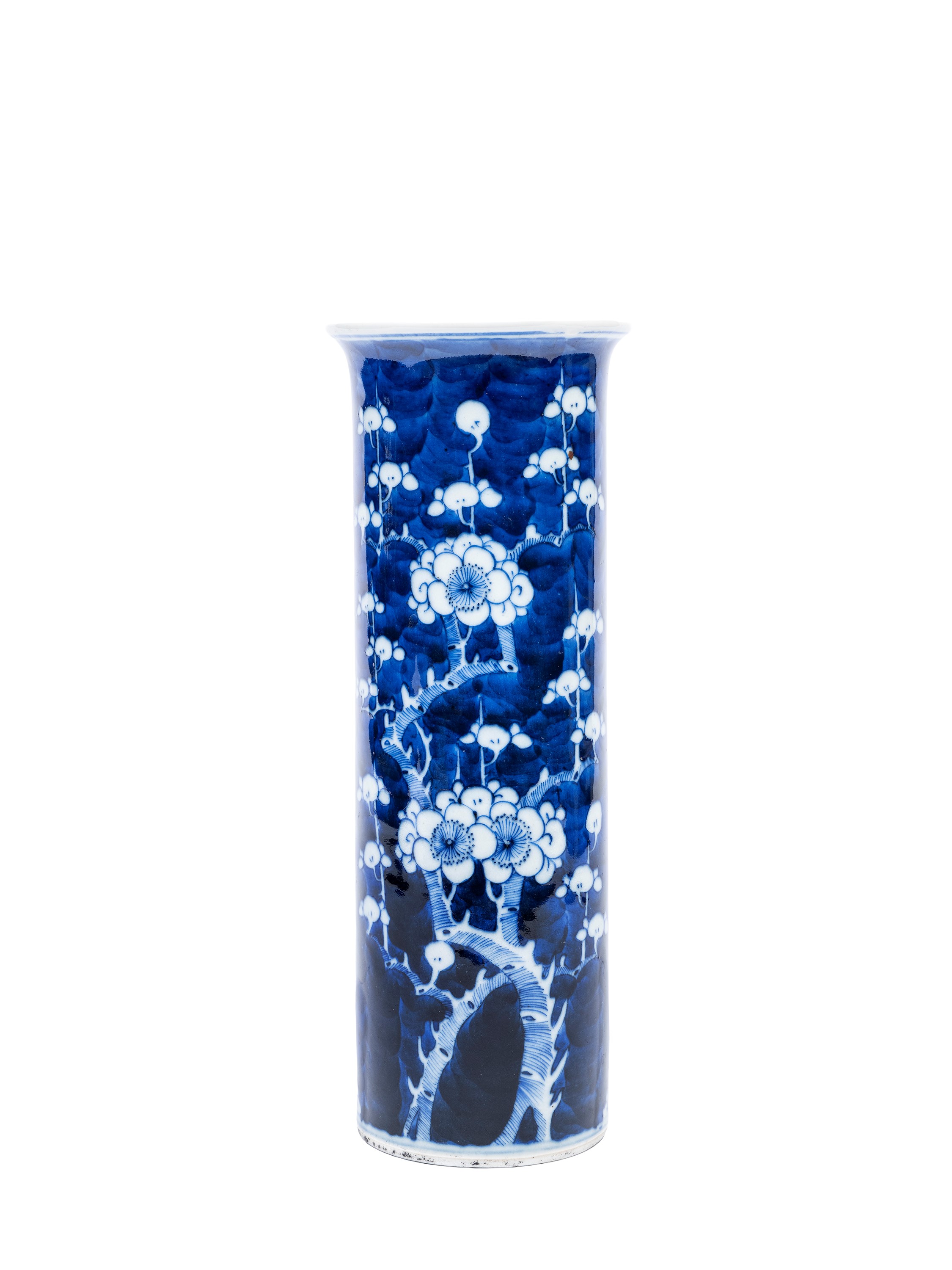 VASO IN PORCELLANA BIANCA E BLU