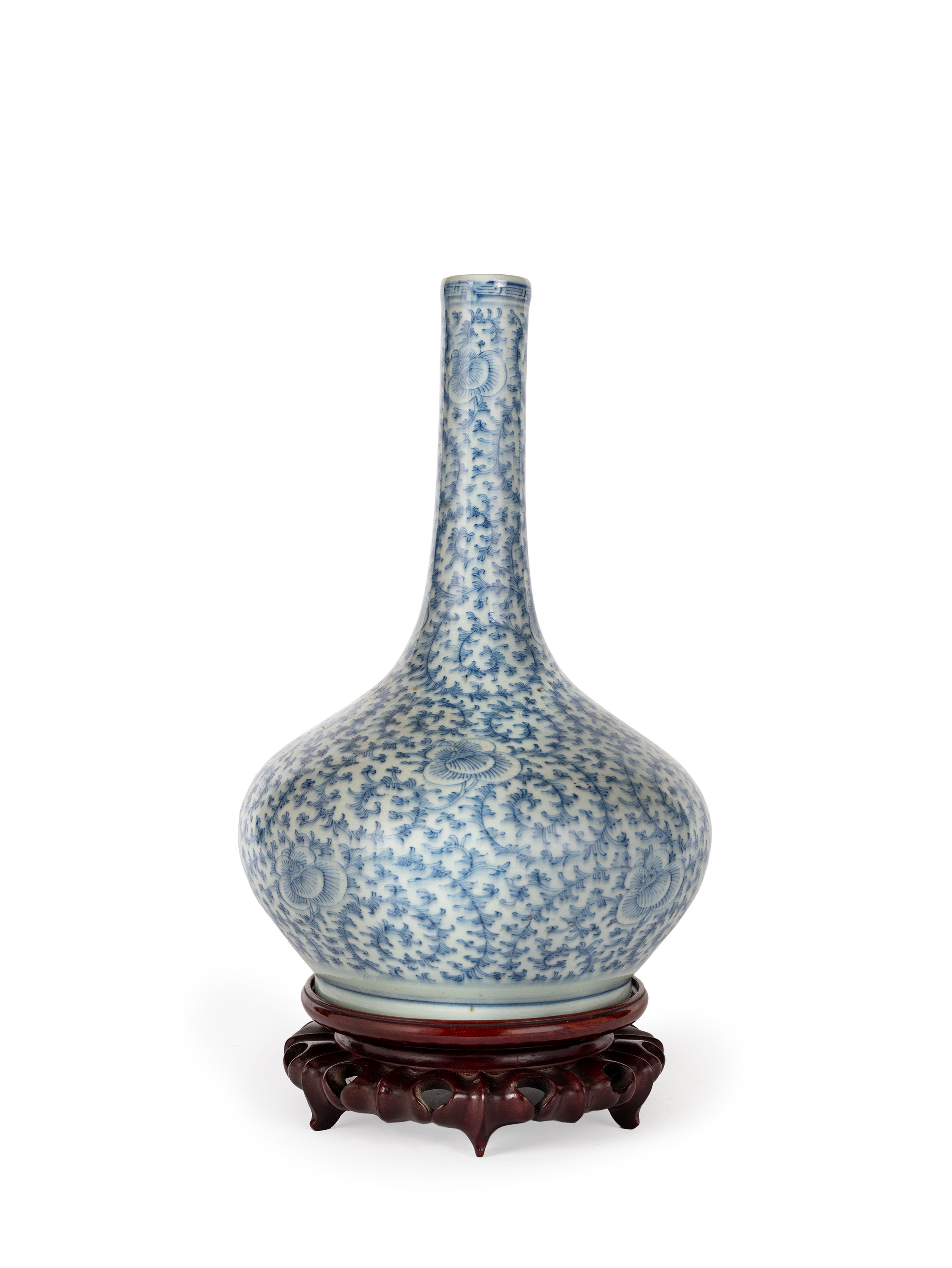 VASO IN PORCELLANA BIANCA E BLU