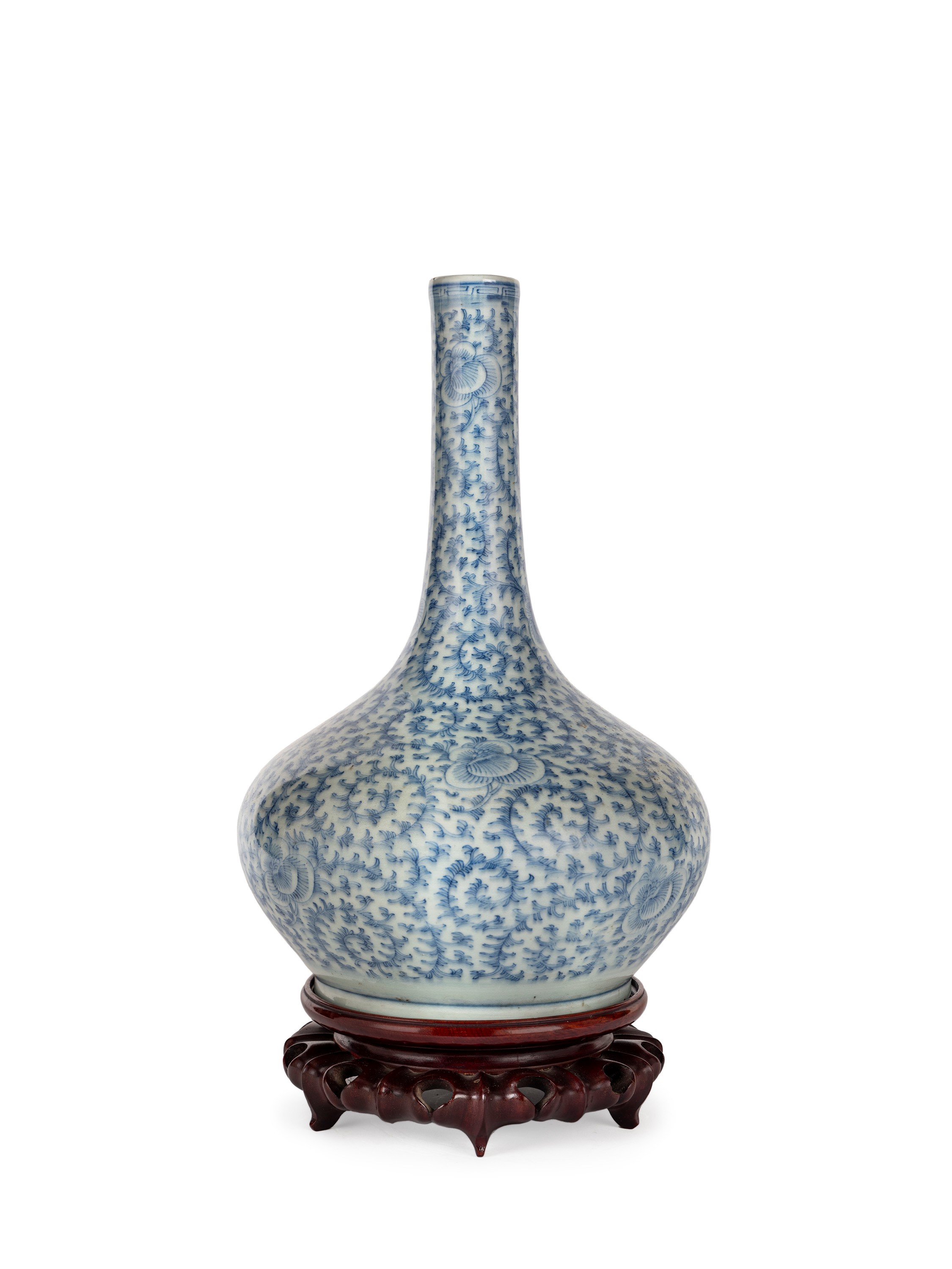 VASO IN PORCELLANA BIANCA E BLU