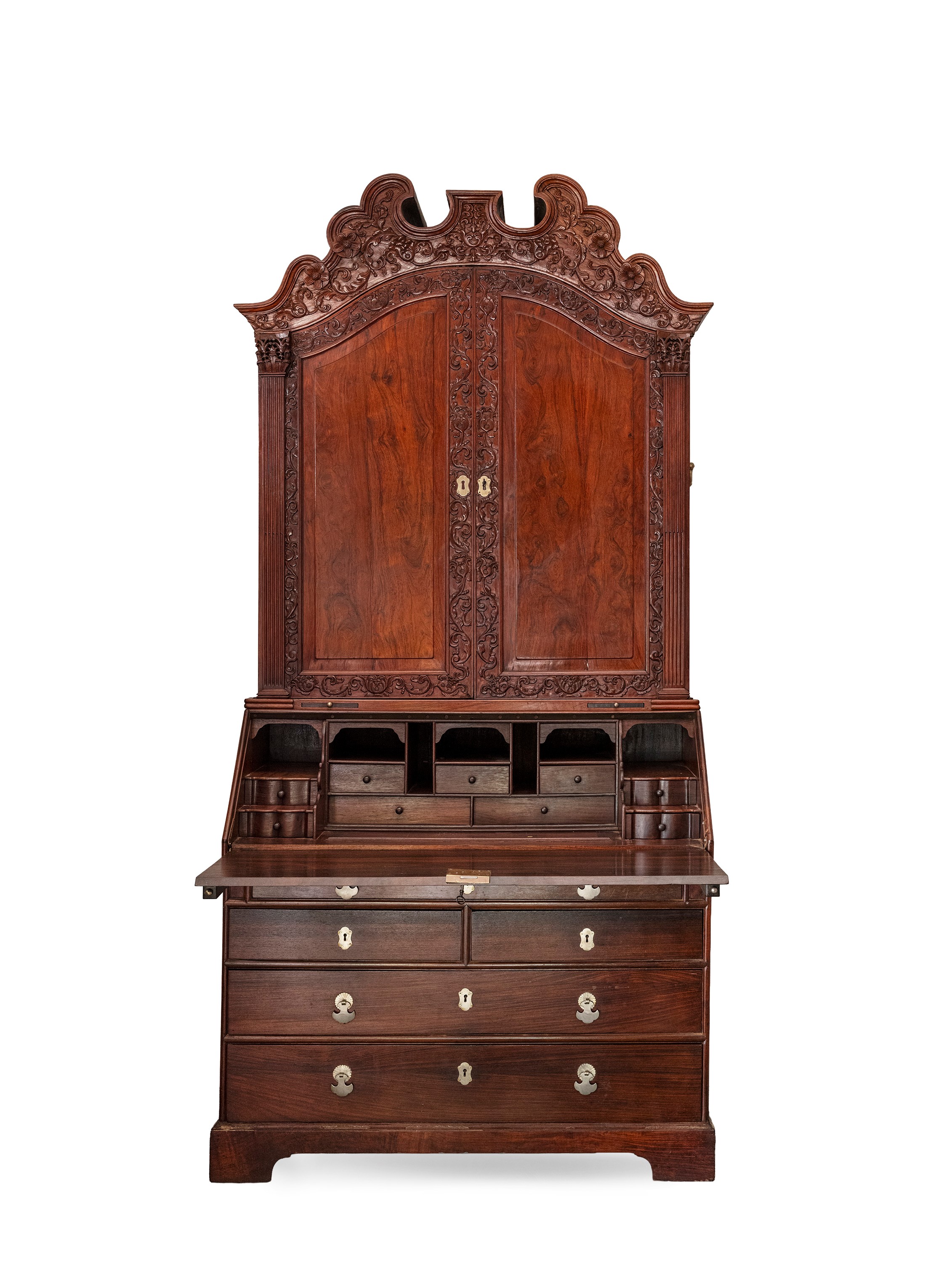 Cina, dinastia Qing (fine XVIII secolo), Trumèau in legno huanghuali e legno duro