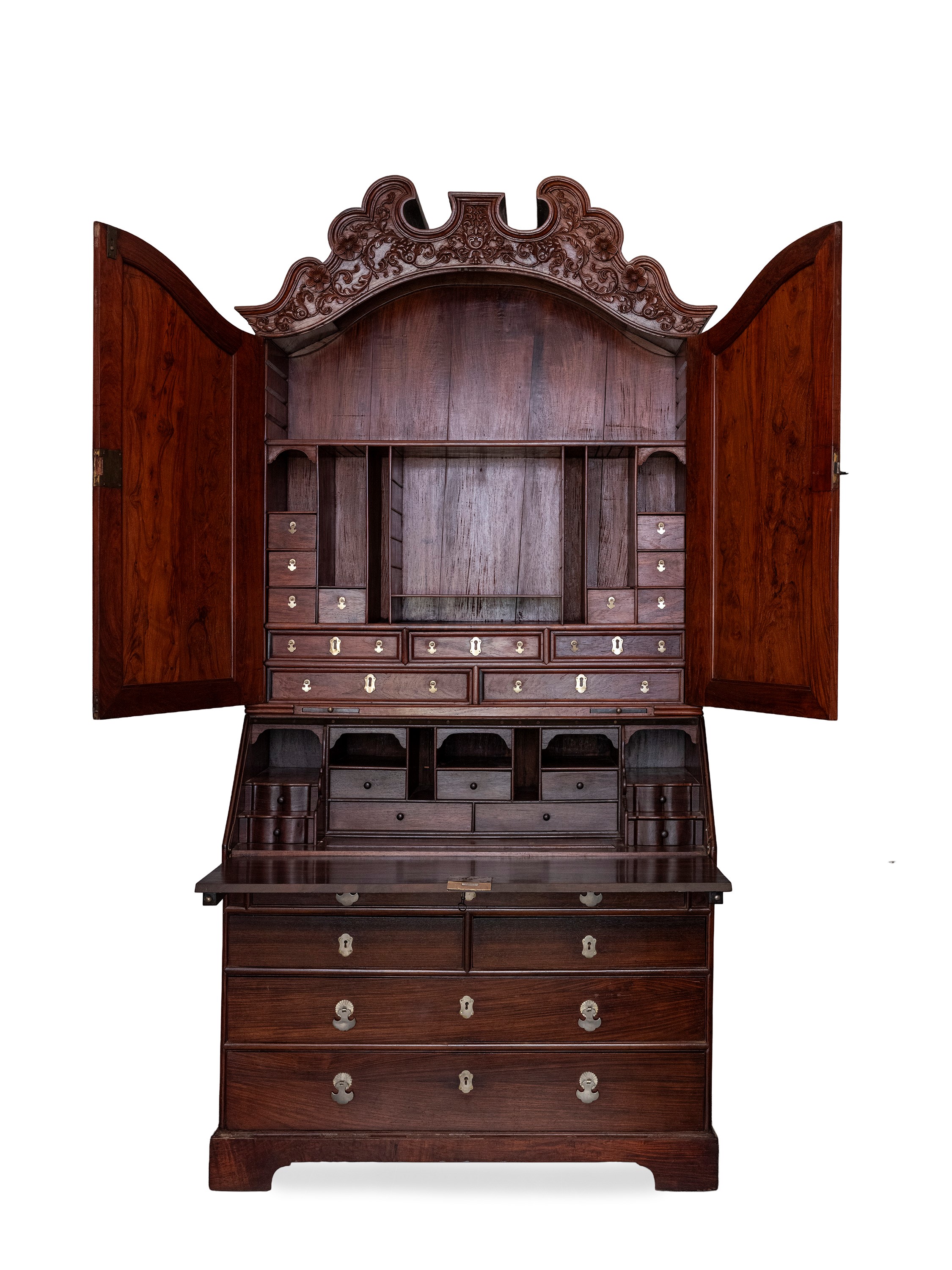 Cina, dinastia Qing (fine XVIII secolo), Trumèau in legno huanghuali e legno duro