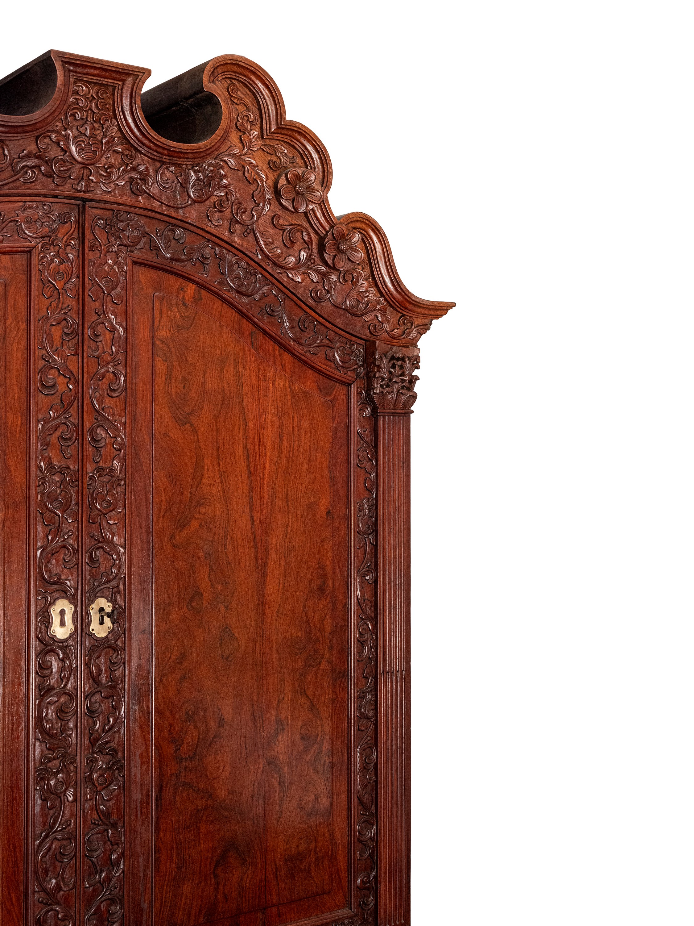 Cina, dinastia Qing (fine XVIII secolo), Trumèau in legno huanghuali e legno duro