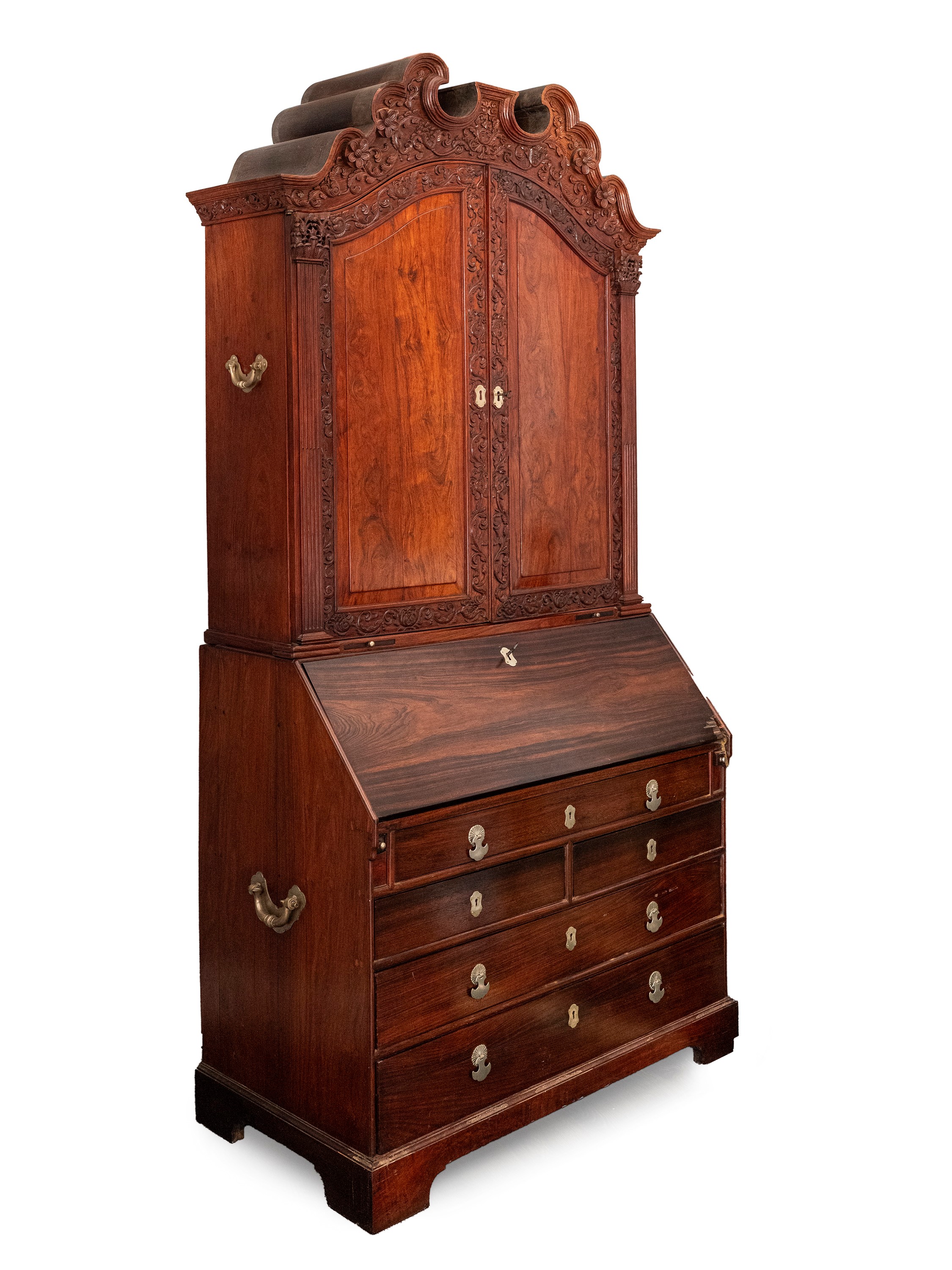 Cina, dinastia Qing (fine XVIII secolo), Trumèau in legno huanghuali e legno duro