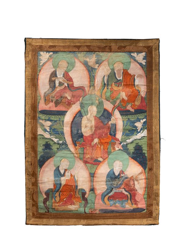 A PAINTED THANGKA