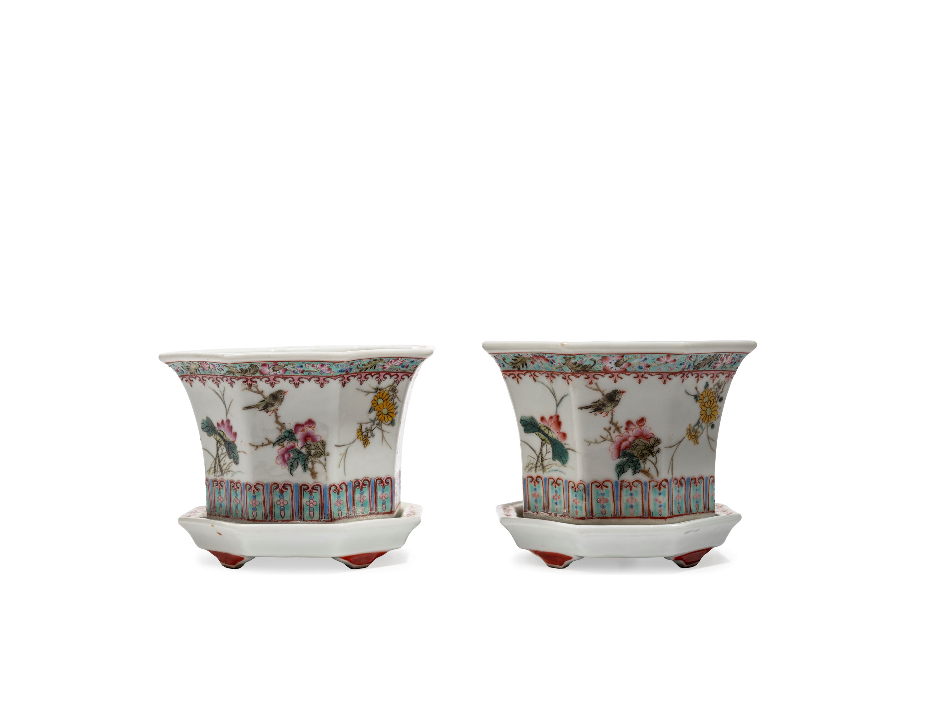 COPPIA DI PORTA FIORI CON BASE
