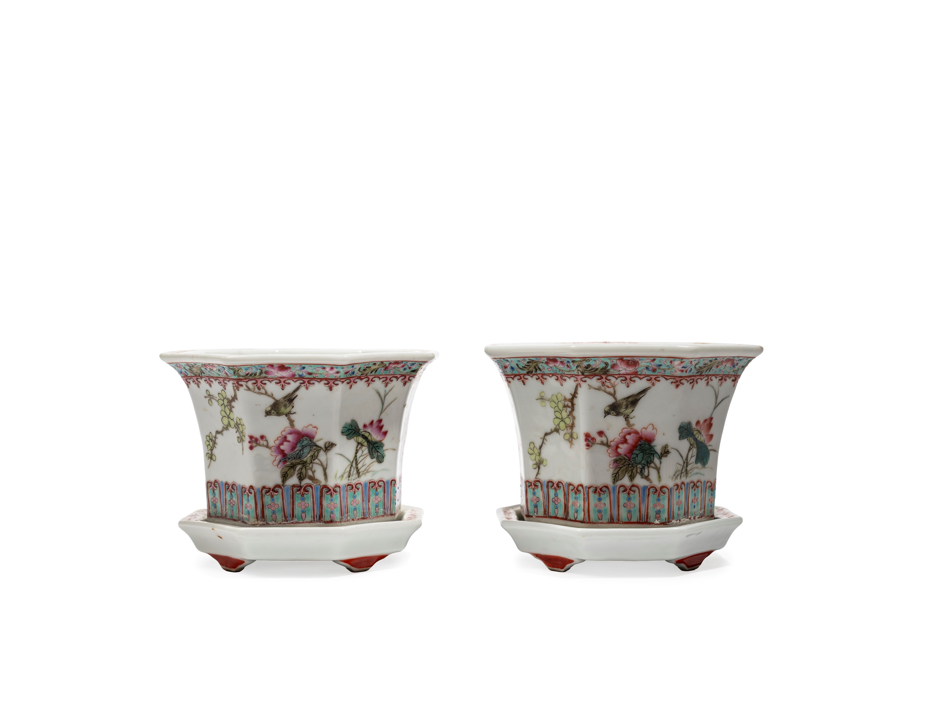 COPPIA DI PORTA FIORI CON BASE