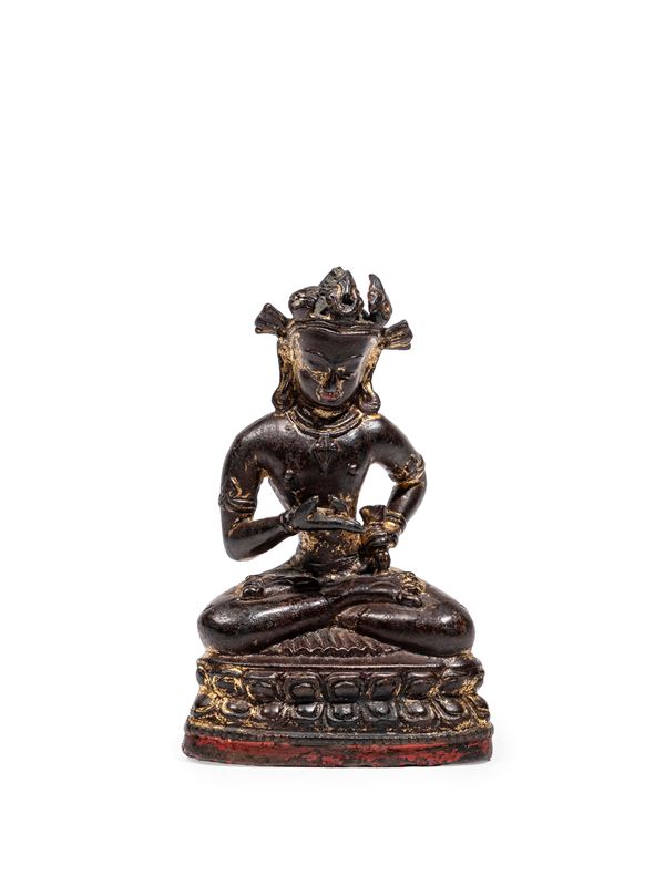 A GILT-BRONZE FIGURE OF VAJRASATTVA