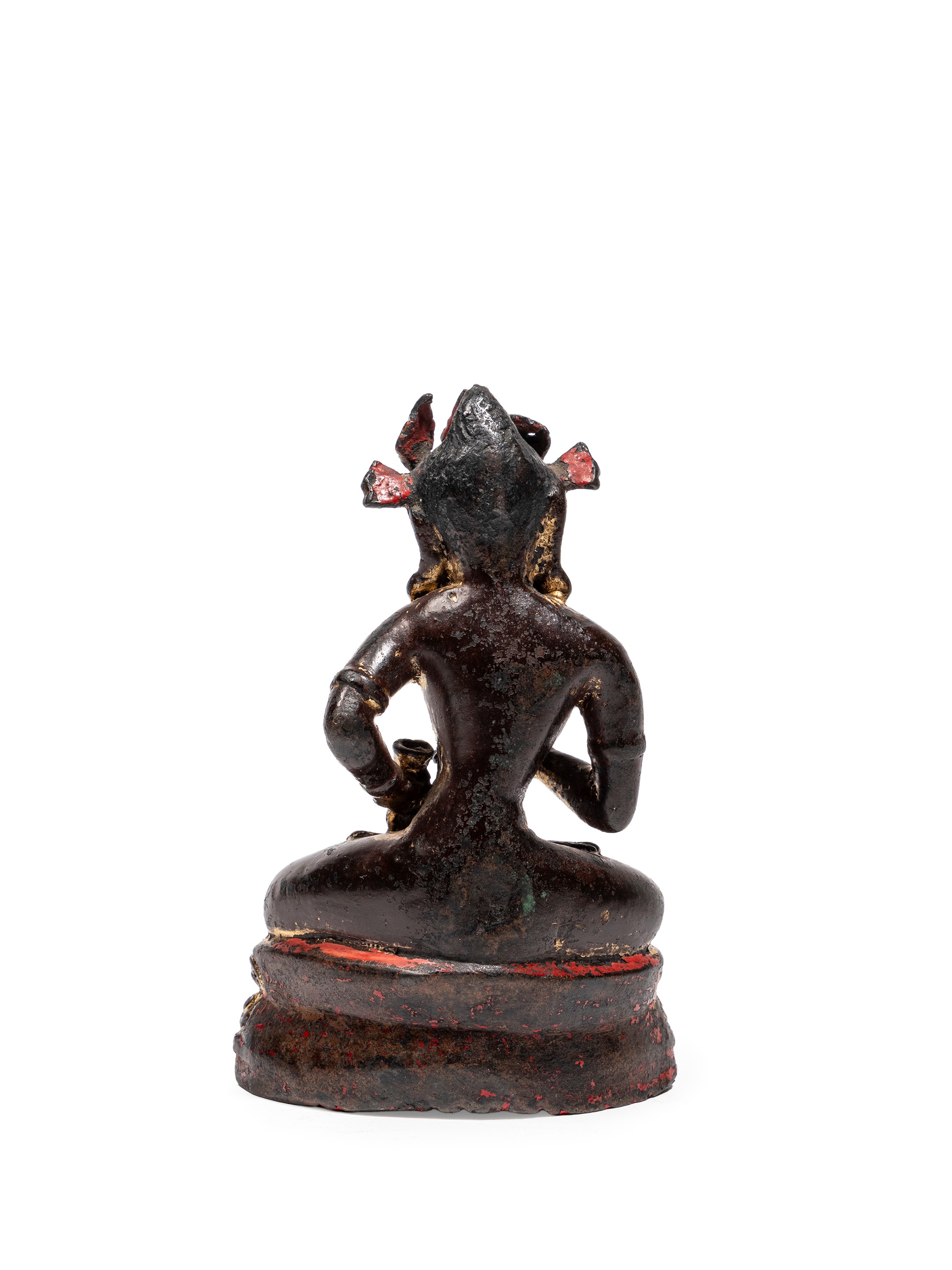 Figura in bronzo dorato, Vajrasattva in padmasana (Nepal, XVI/XVII secolo)