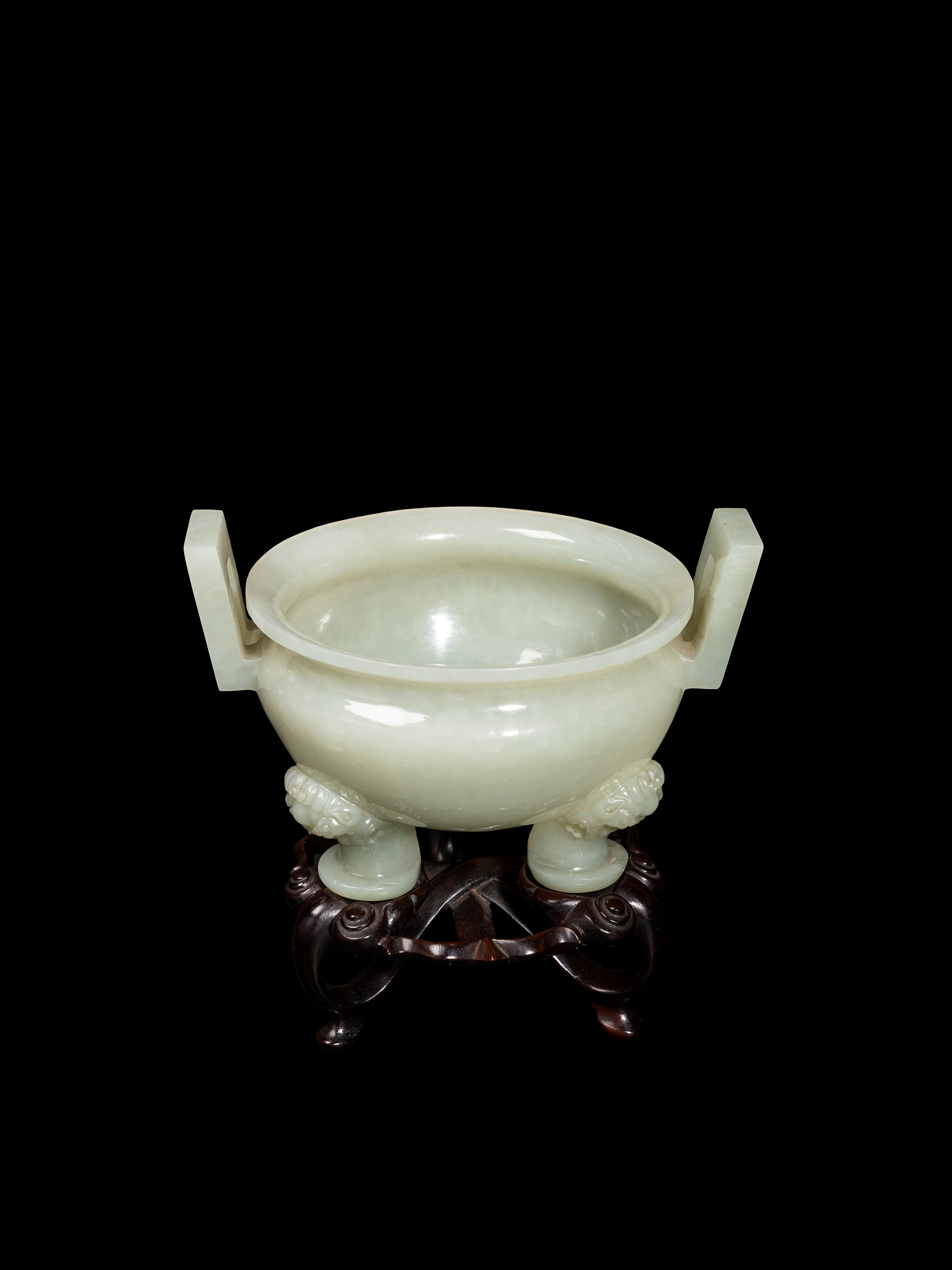 INCENSIERE TRIPODE IN GIADA CELADON