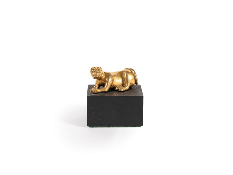PICCOLA FIGURA IN BRONZO DORATO
