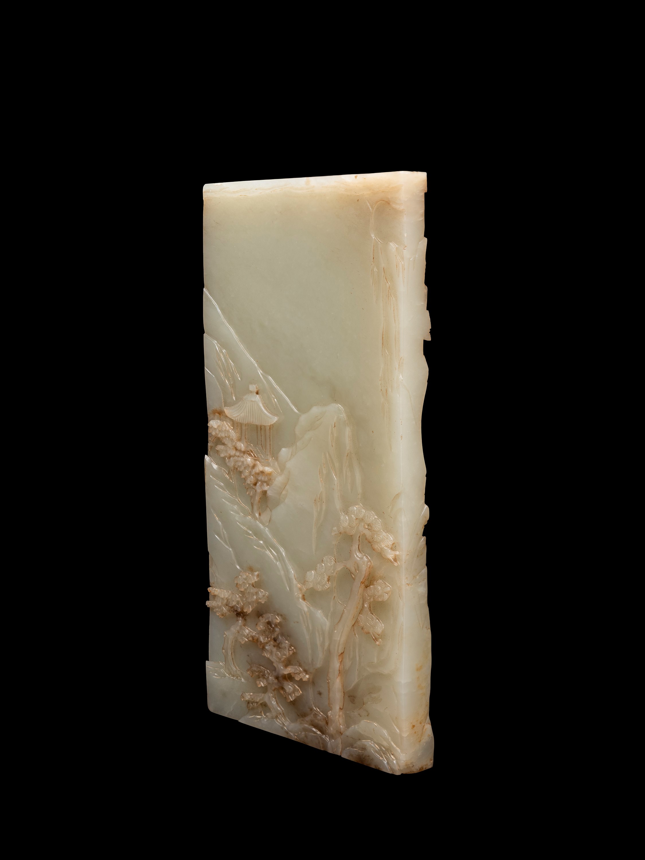 RARA PLACCA IN GIADA CELADON