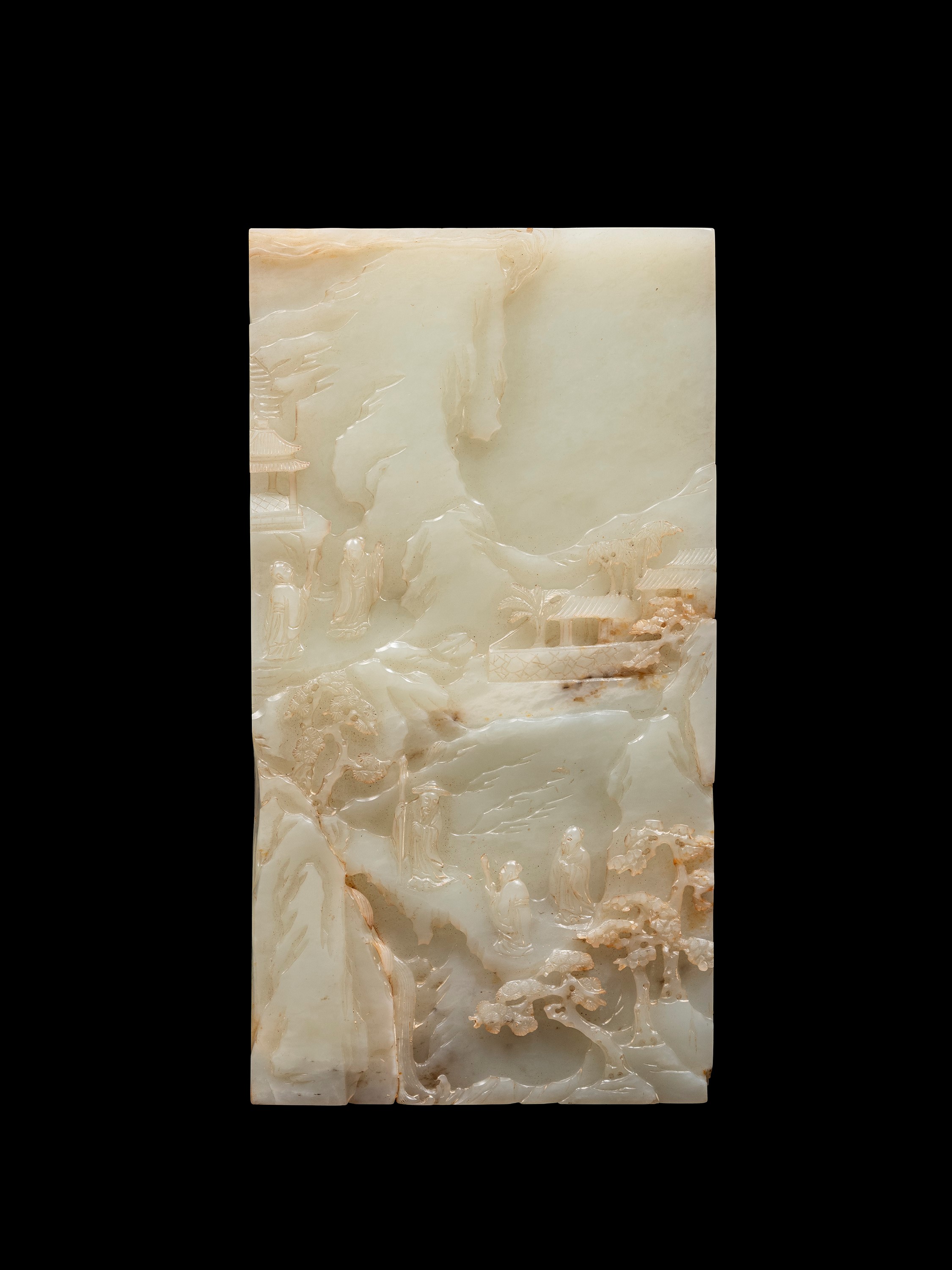 RARA PLACCA IN GIADA CELADON