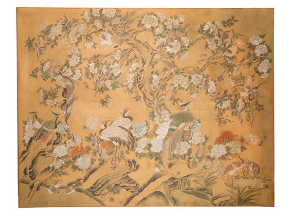 GRANDE DIPINTO SU CARTA  (Cina, dinastia Qing (1644-1911))  - Tempera su carta -  Arte Cinese - Marco Polo Auctions - Asian Art Auctions Milano