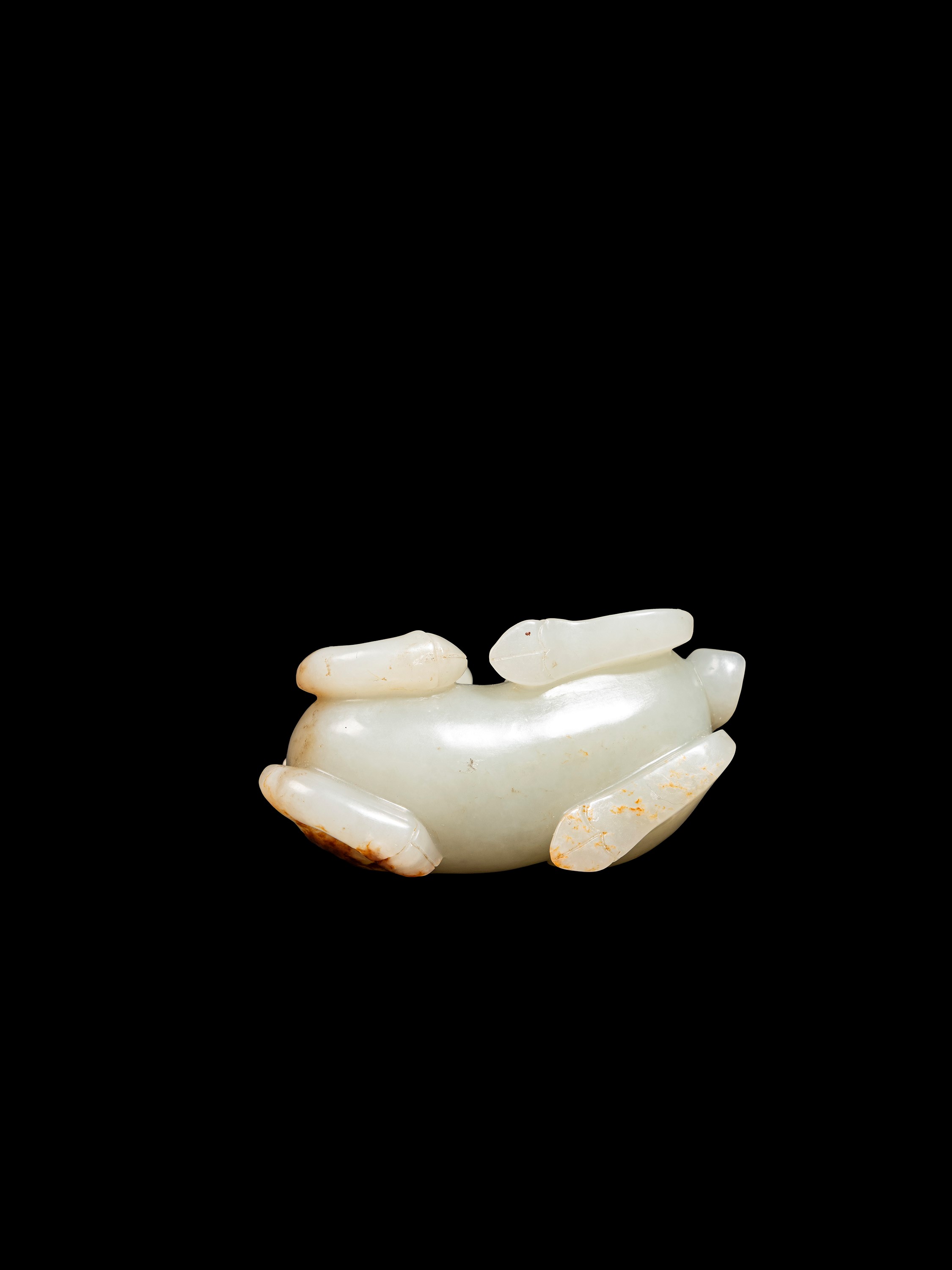 FIGURA IN GIADA BIANCA E RUGGINE