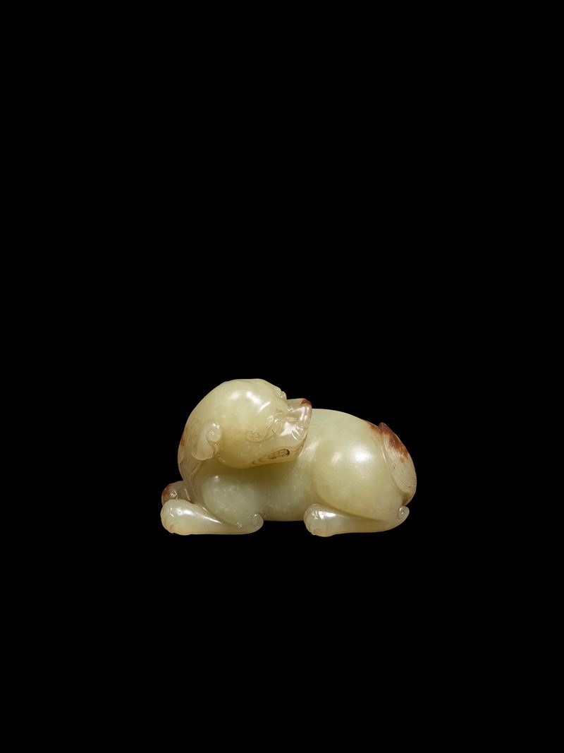 INTAGLIO IN GIADA CELADON E RUGGINE