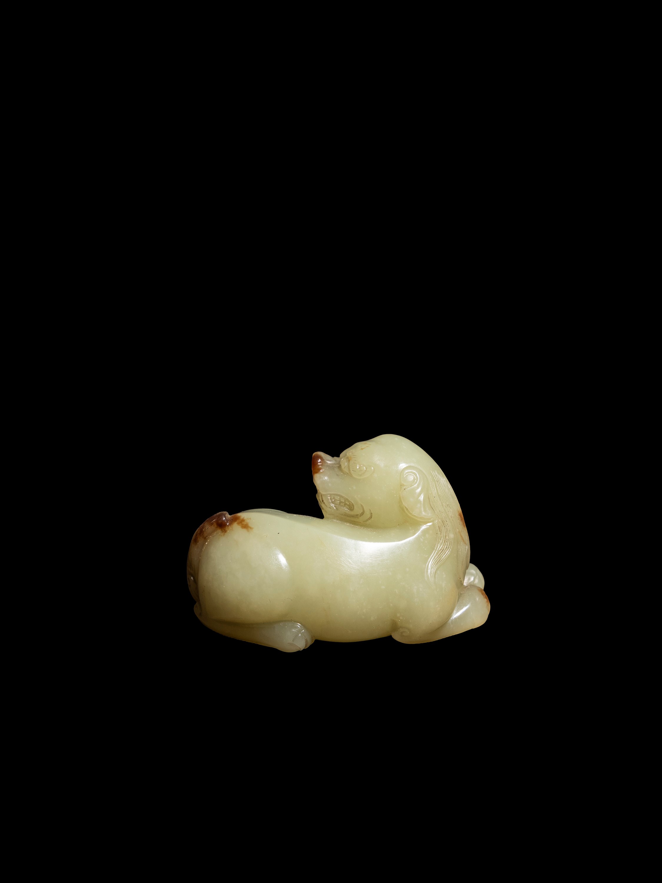 INTAGLIO IN GIADA CELADON E RUGGINE