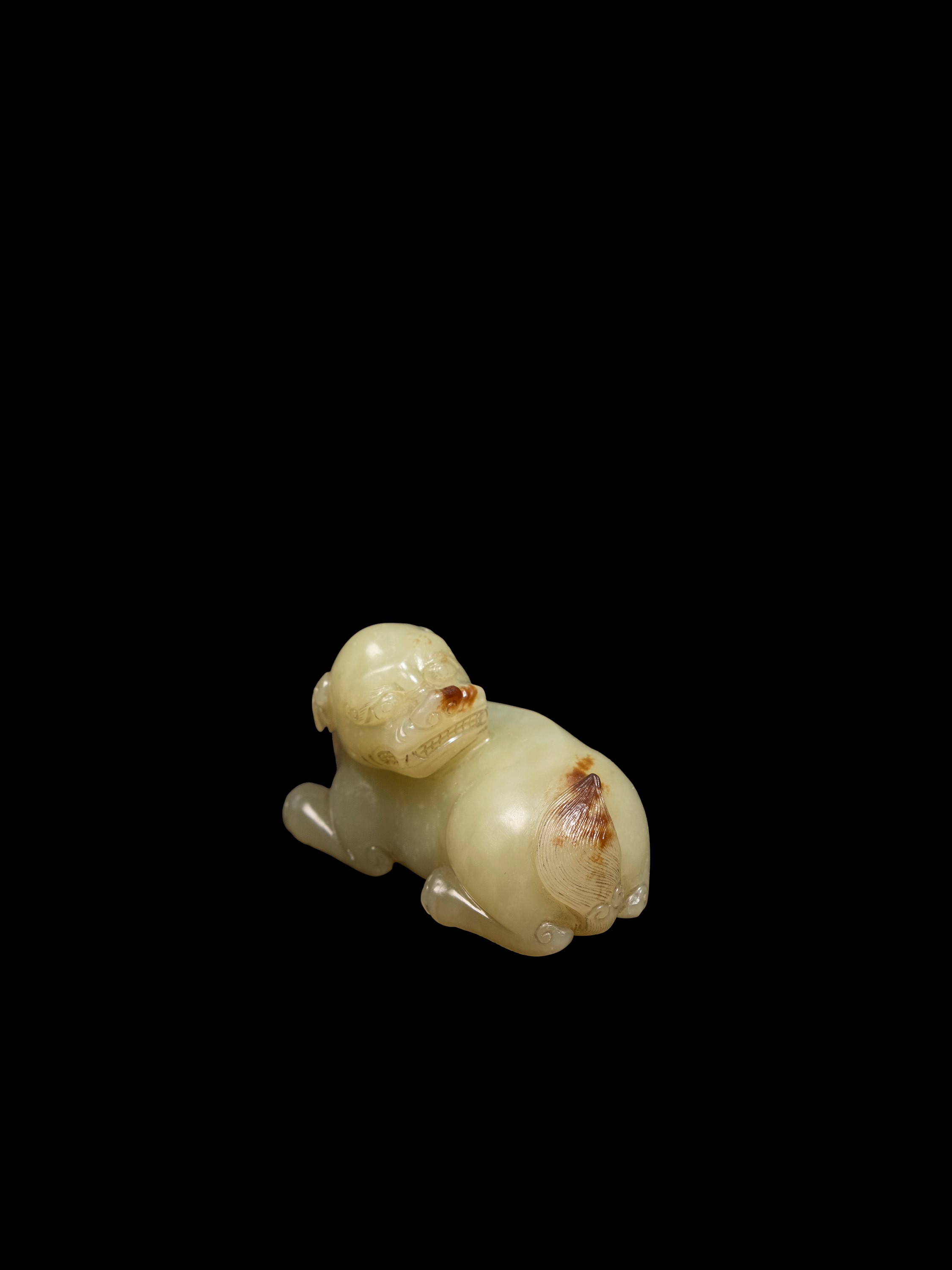 INTAGLIO IN GIADA CELADON E RUGGINE