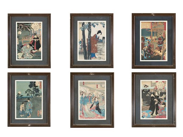 SIX WOODBLOCK PRINTS