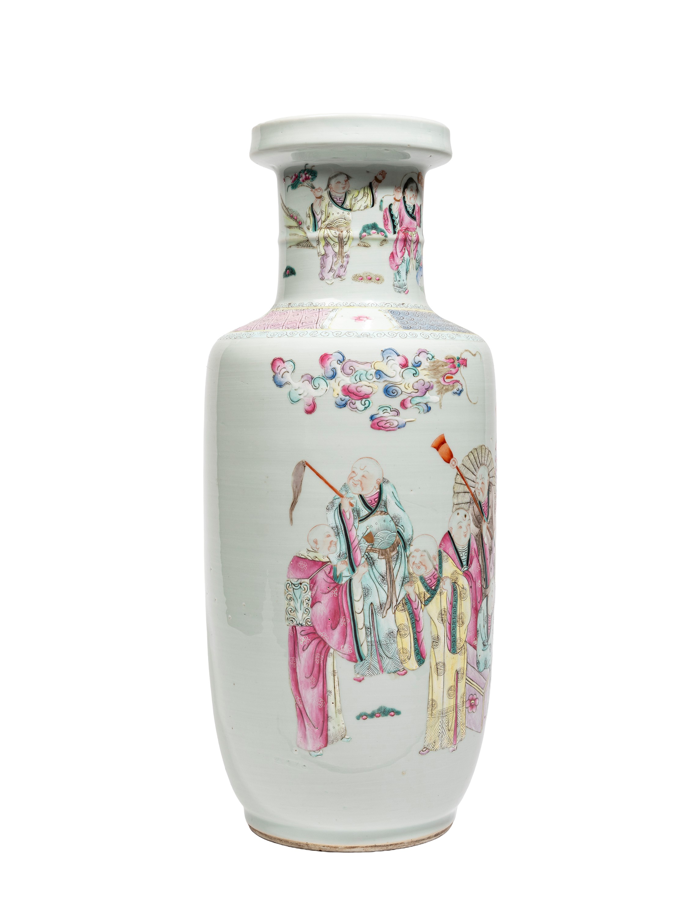 VASO IN PORCELLANA FAMIGLIA ROSA