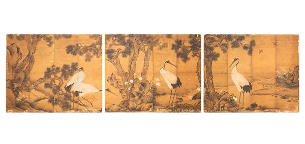 A SCREEN PAINTED ON PAPER