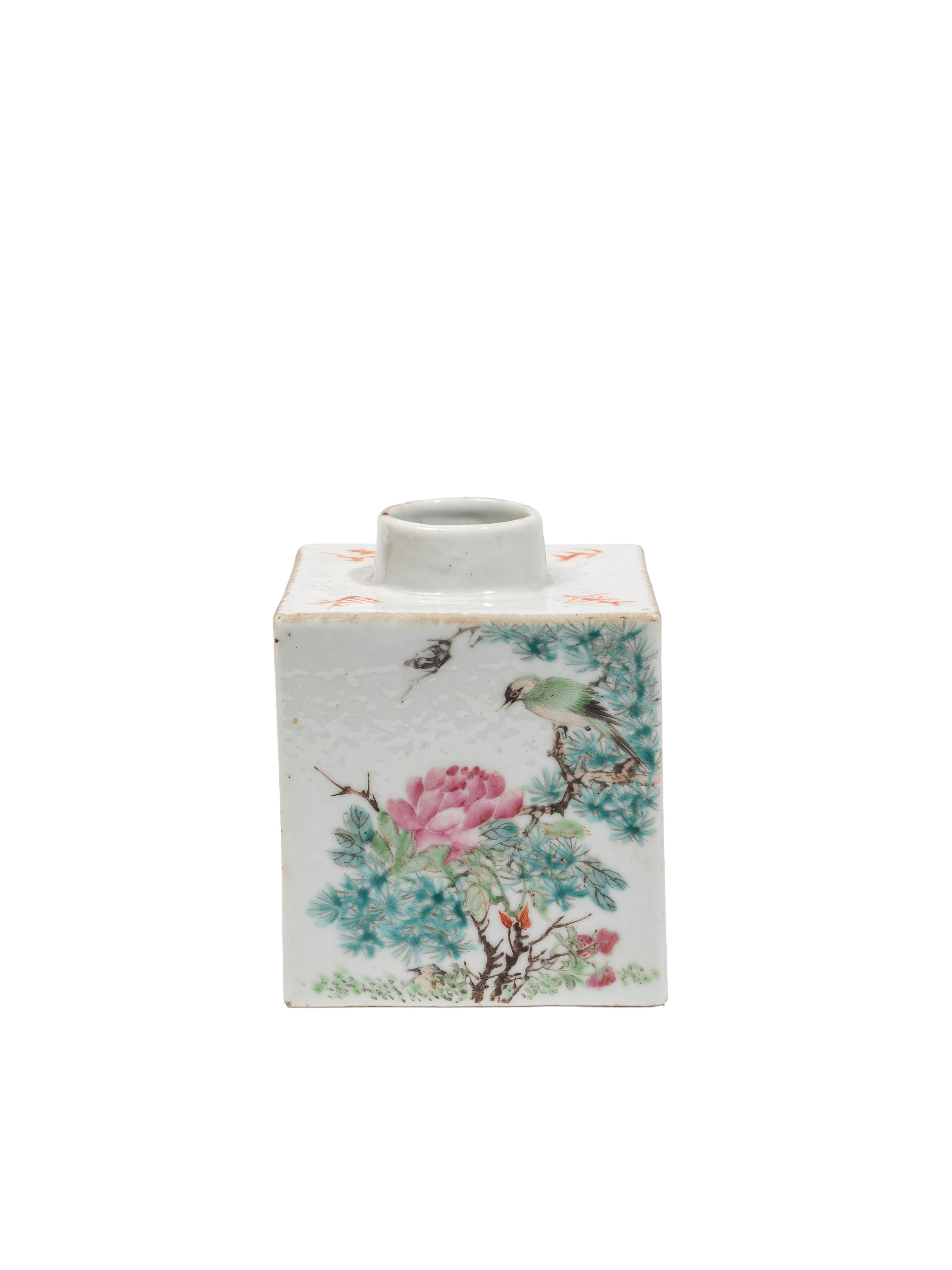 PICCOLO PORTA TÉ IN PORCELLANA QIANJIANGCAI FIRMATA DA HUANG MING GUANG