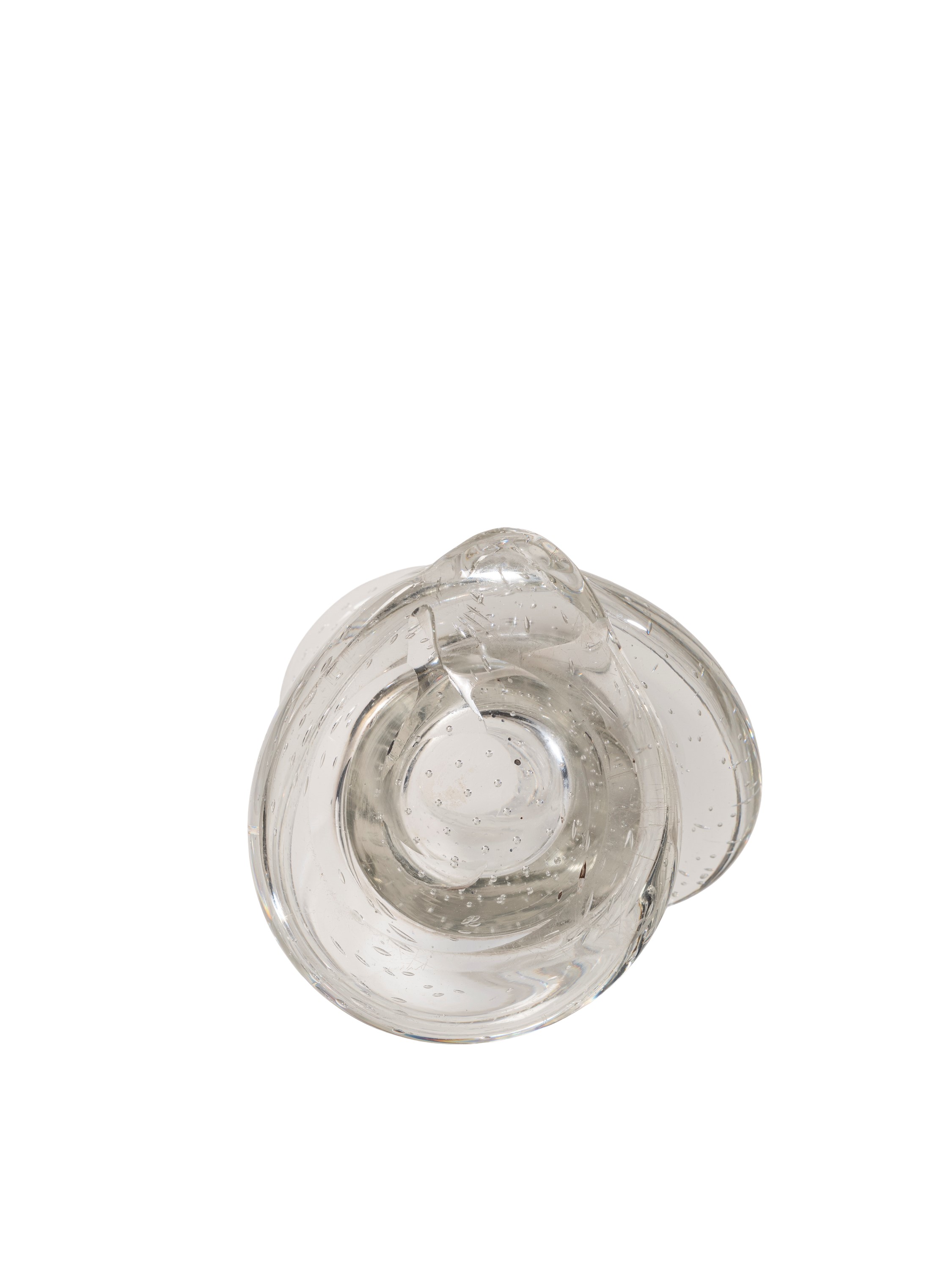 Cristallerie Schneider - Vaso bulicante in vetro soffiato con decoro plastico