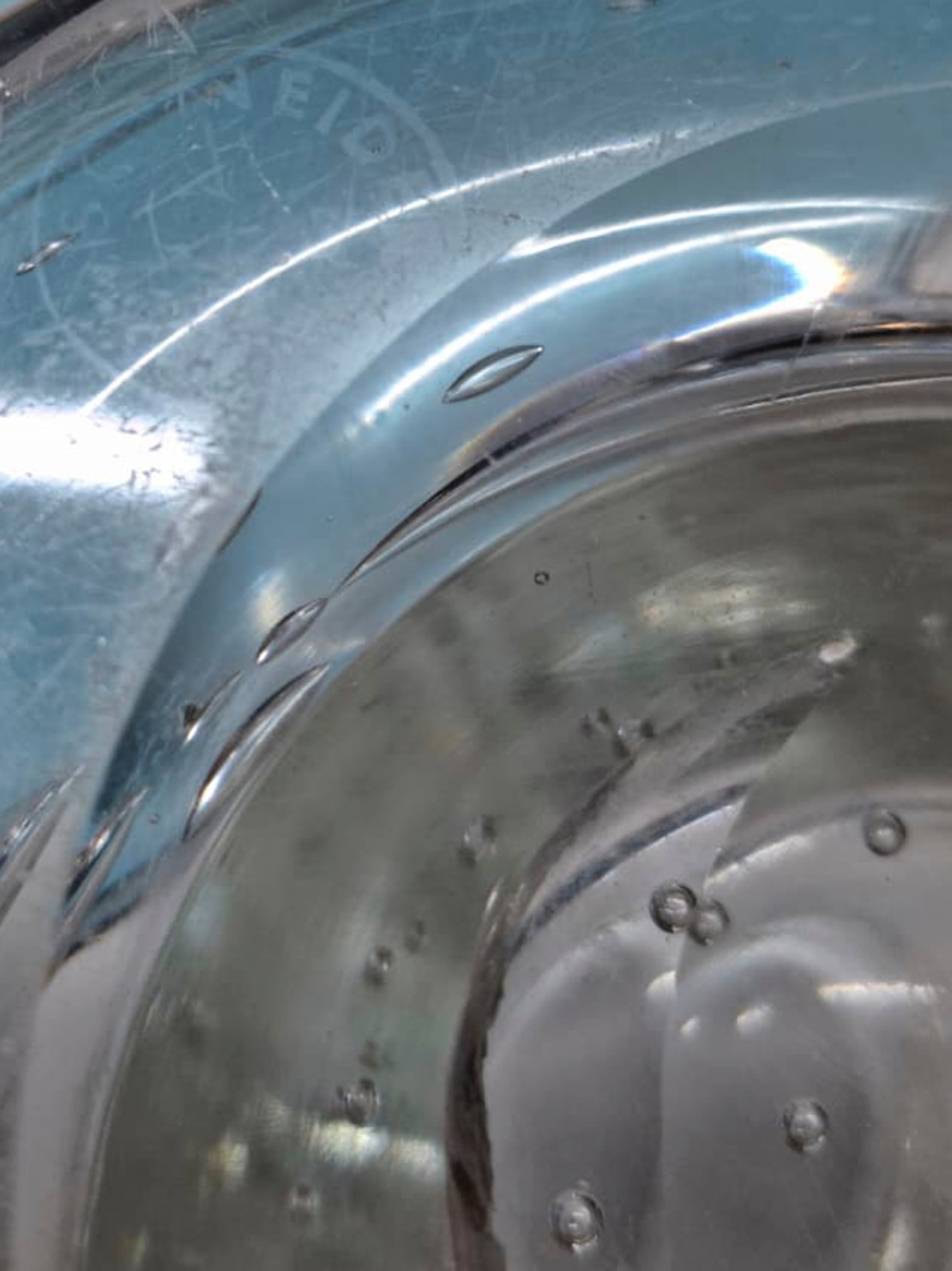 Cristallerie Schneider - Vaso bulicante in vetro soffiato con decoro plastico