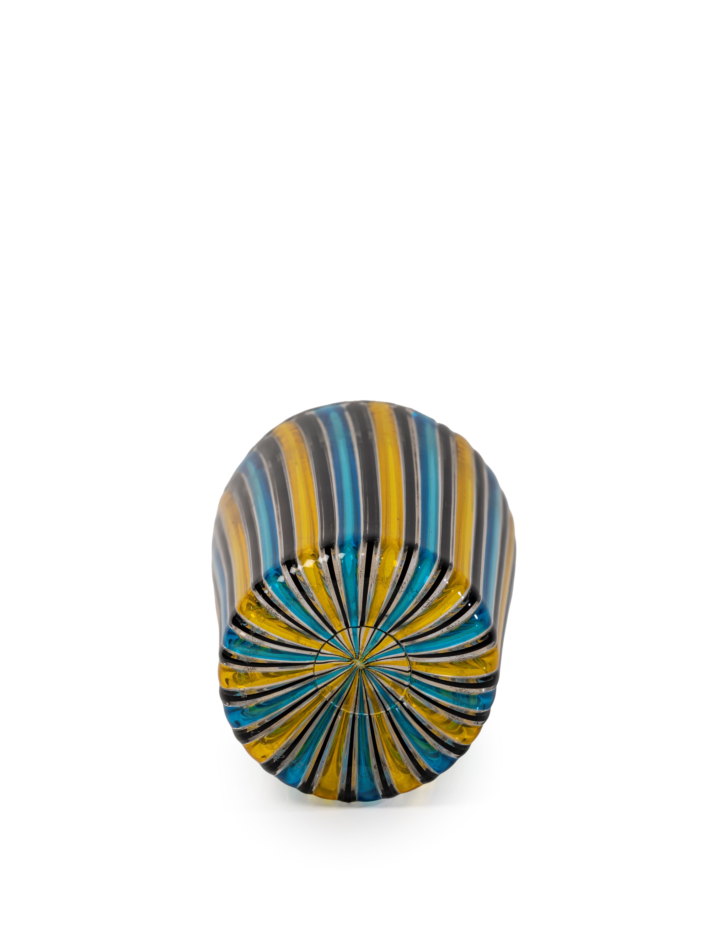 Yoichi Ohira - Vaso in vetro soffiato con decoro a canne policrome