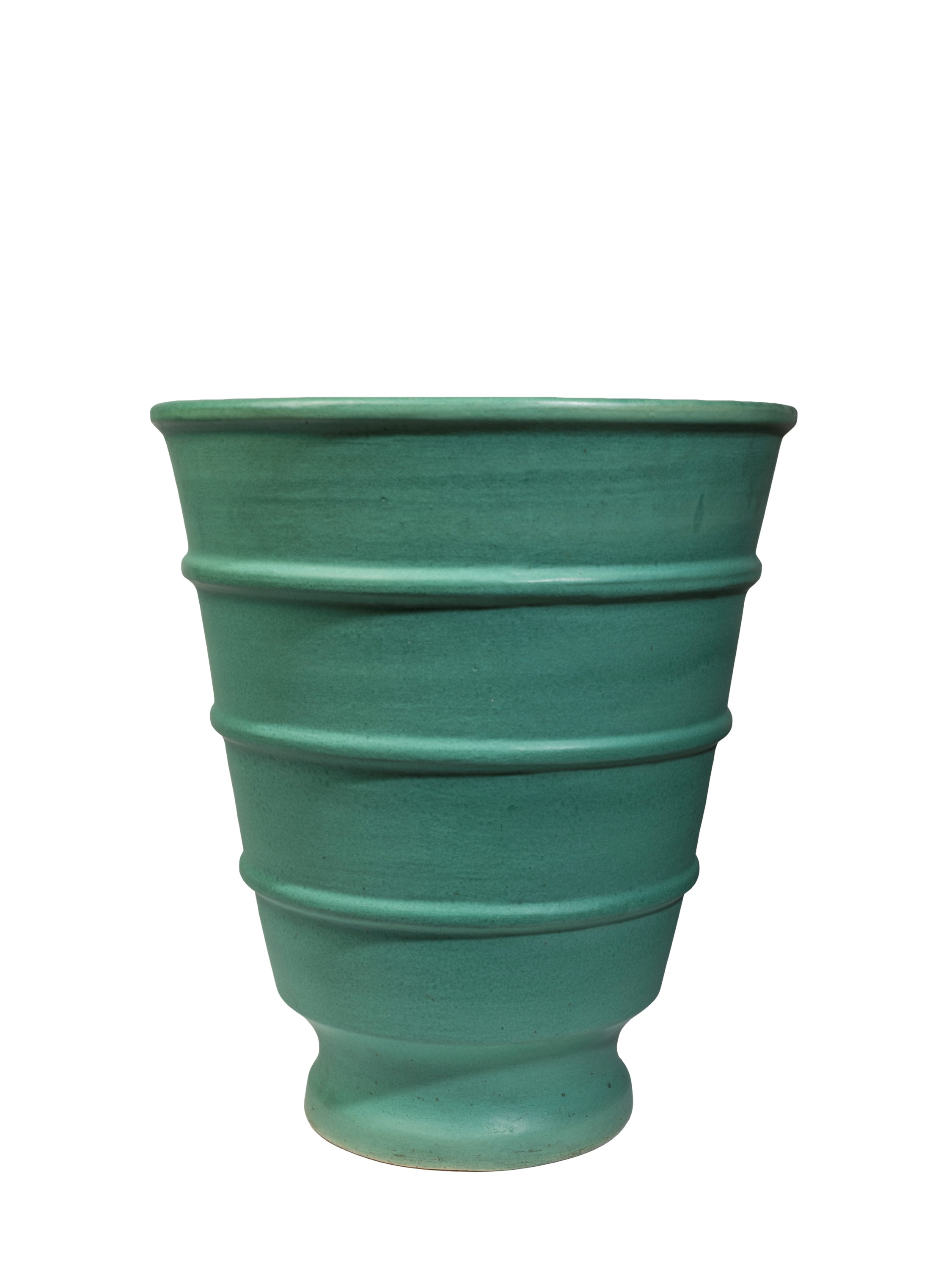 Giovanni Gariboldi - Vaso portaombrelli in ceramica smaltata verde